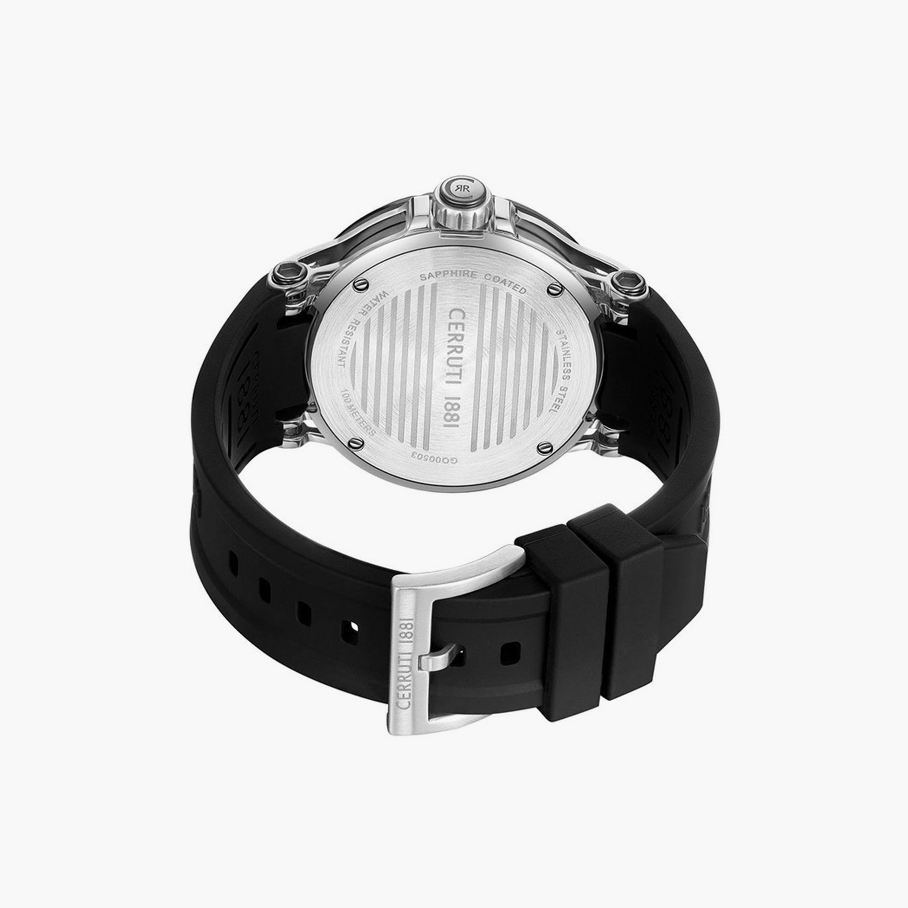 Cerruti 1881 Men's 54 MM Black Analog Silicone Watch | CIWGQ0050301-men-watchesandjewellery-watches-image-3