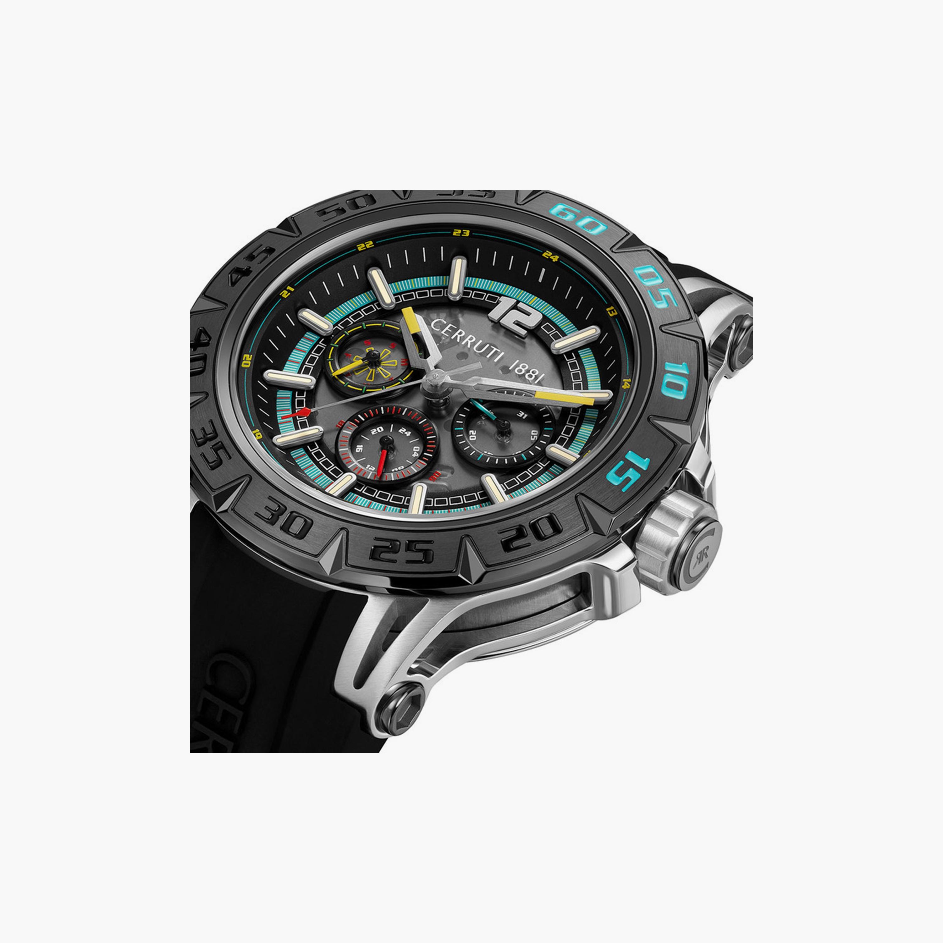Cerruti 1881 Men's 54 MM Black Analog Silicone Watch | CIWGQ0050301-men-watchesandjewellery-watches-image-4