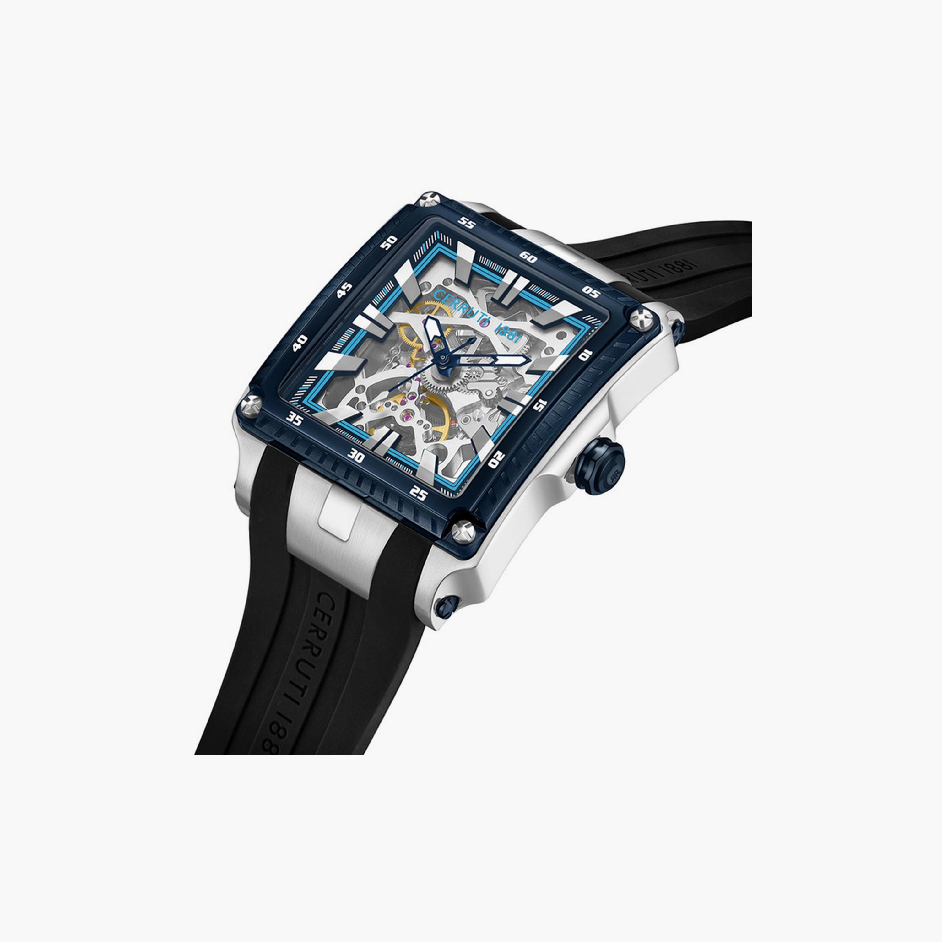 ساعة للرجال 58 ملم أوتوماتيكية سيليكون أسود من شيروتي 1881| CIWGR0053703-men-watchesandjewellery-watches-image-2