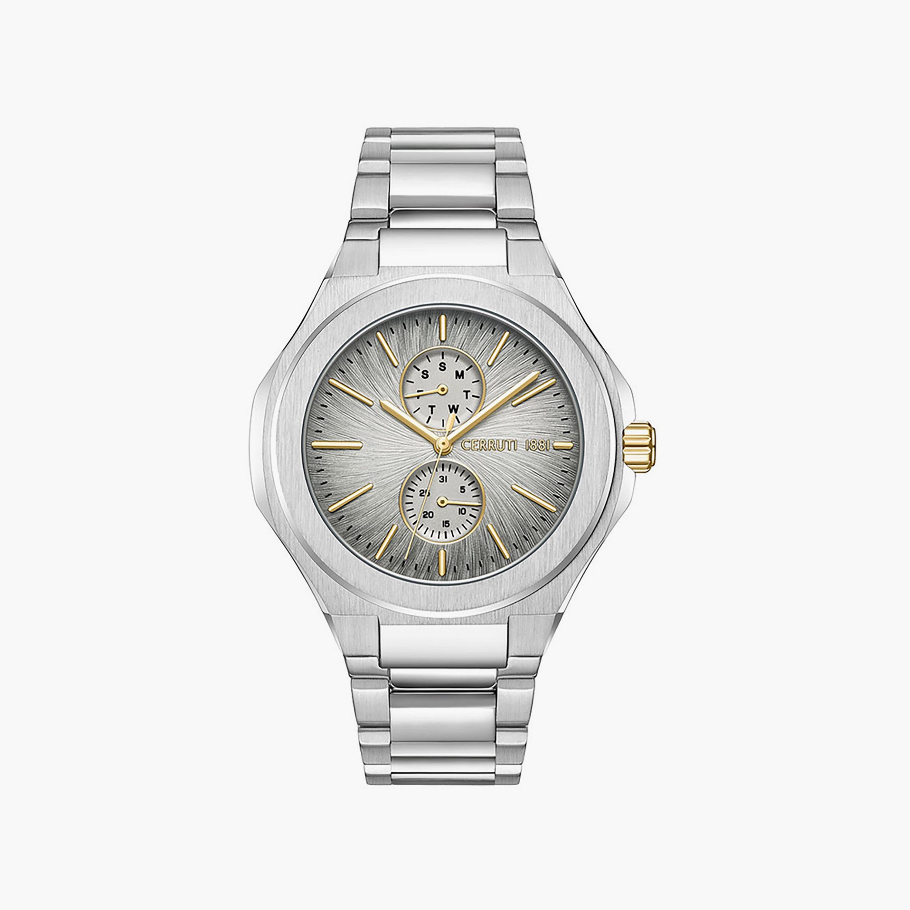 ساعة للرجال 52 ملم أنالوج ستانلس ستيل فضي من شيروتي 1881 | CIWGK0050802-men-watchesandjewellery-watches-image-1