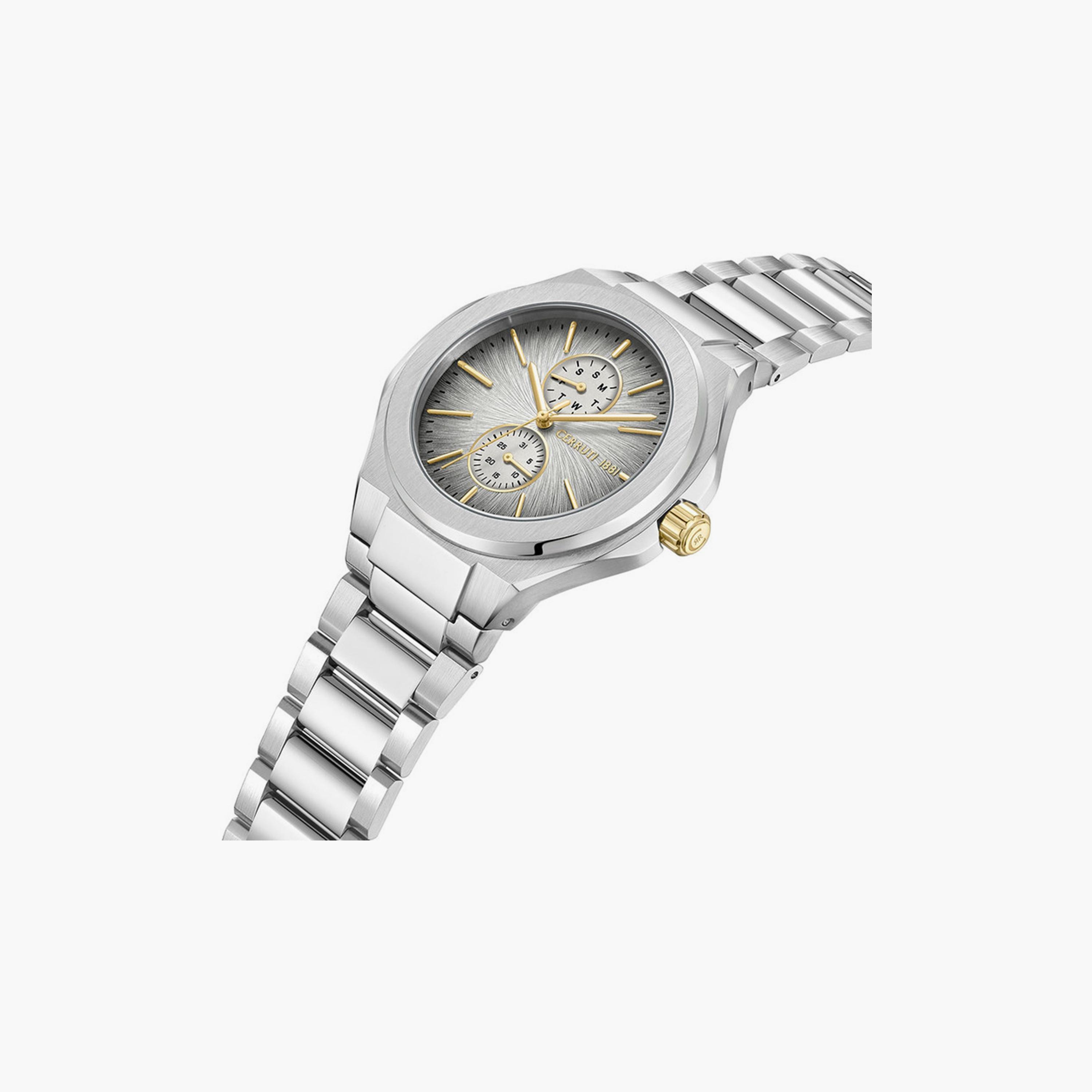 ساعة للرجال 52 ملم أنالوج ستانلس ستيل فضي من شيروتي 1881 | CIWGK0050802-men-watchesandjewellery-watches-image-2