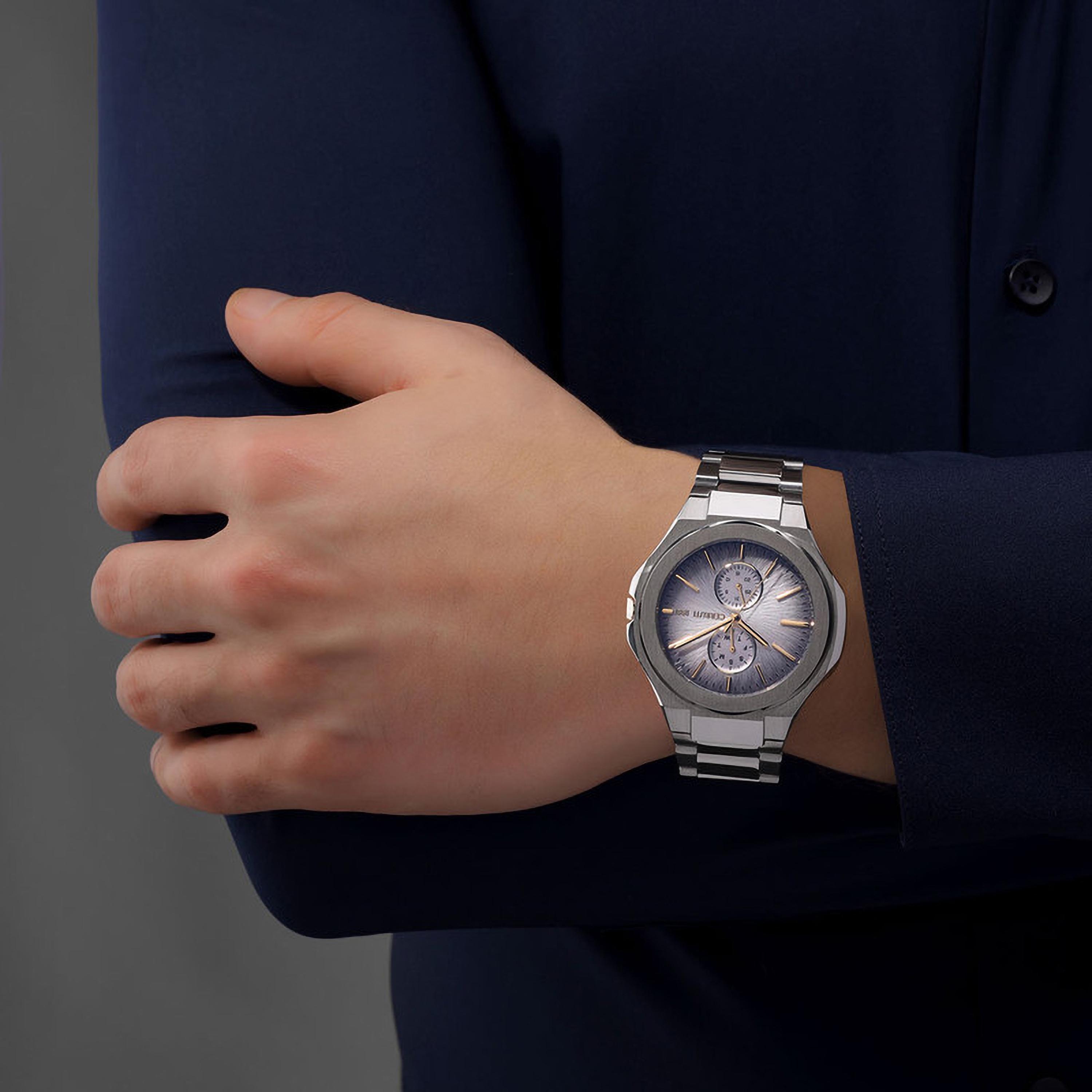 ساعة للرجال 52 ملم أنالوج ستانلس ستيل فضي من شيروتي 1881 | CIWGK0050802-men-watchesandjewellery-watches-image-5