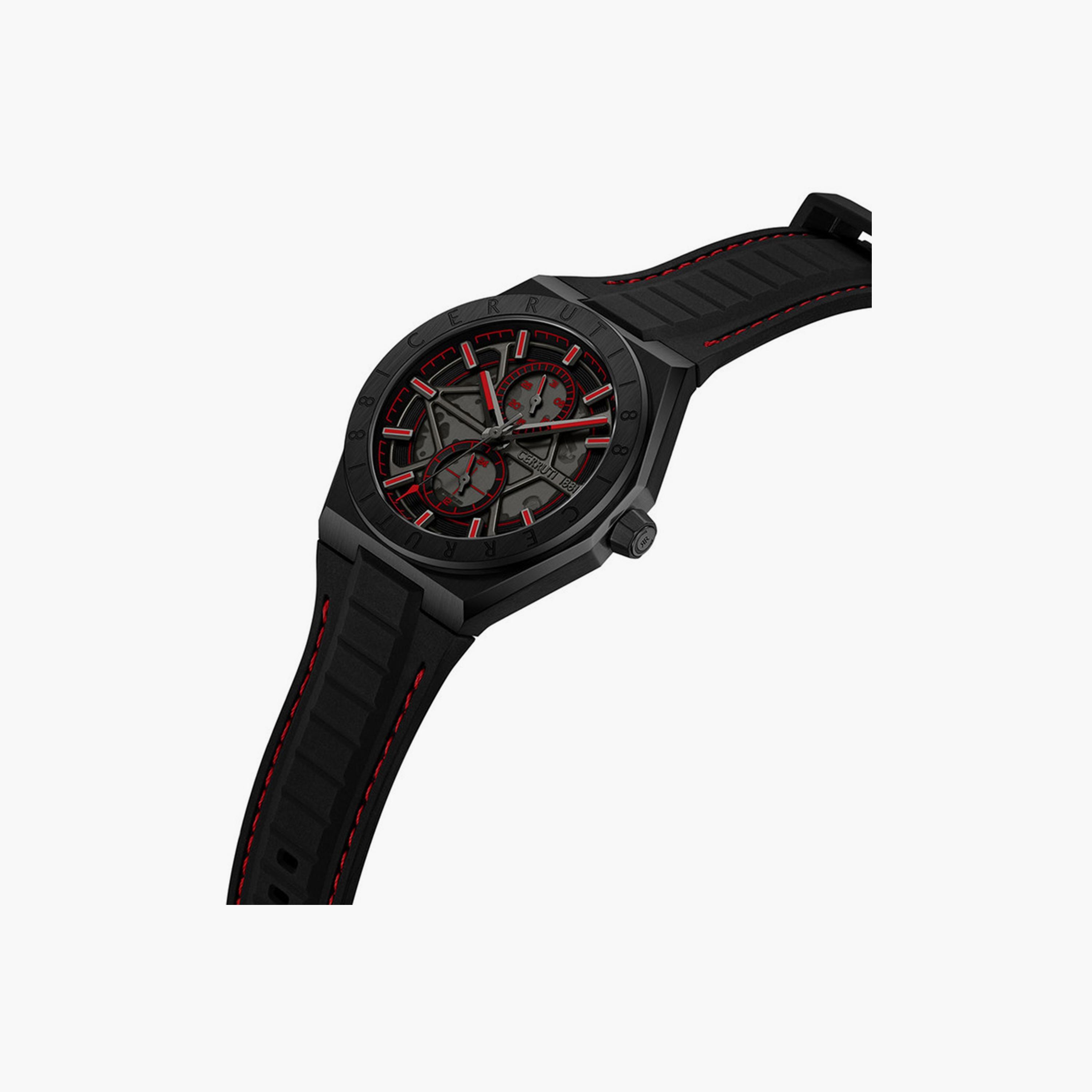 Cerruti 1881 Men's 46 MM Black Analog Silicone Watch | CIWGQ0051206-men-watchesandjewellery-watches-image-2