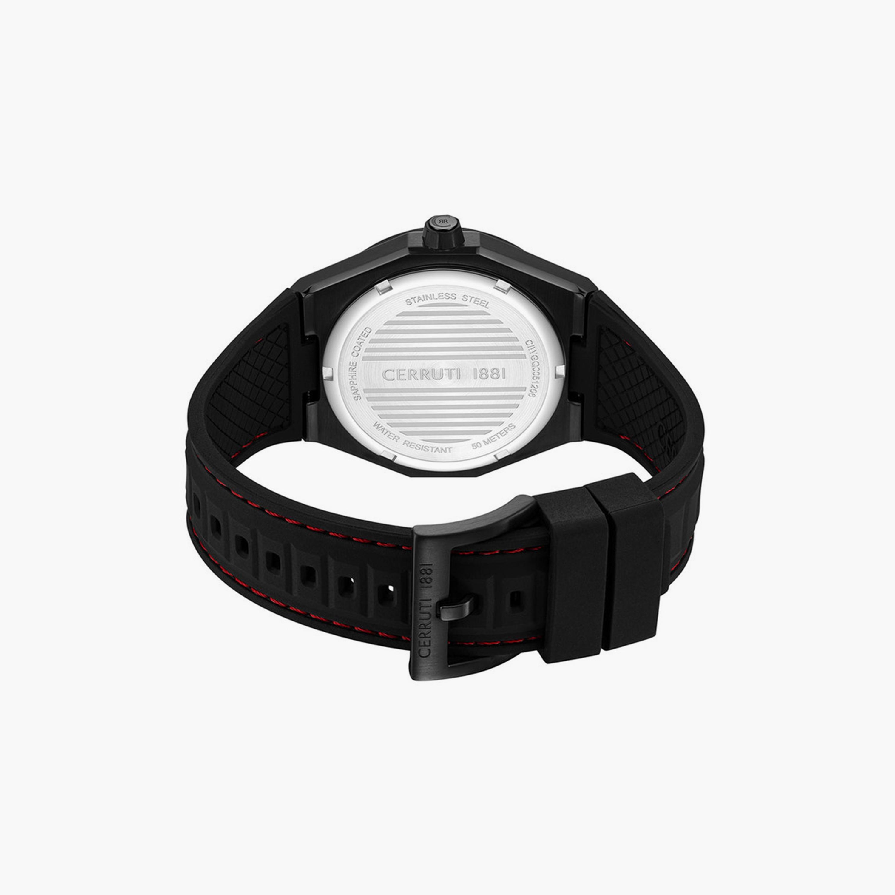 Cerruti 1881 Men's 46 MM Black Analog Silicone Watch | CIWGQ0051206-men-watchesandjewellery-watches-image-3
