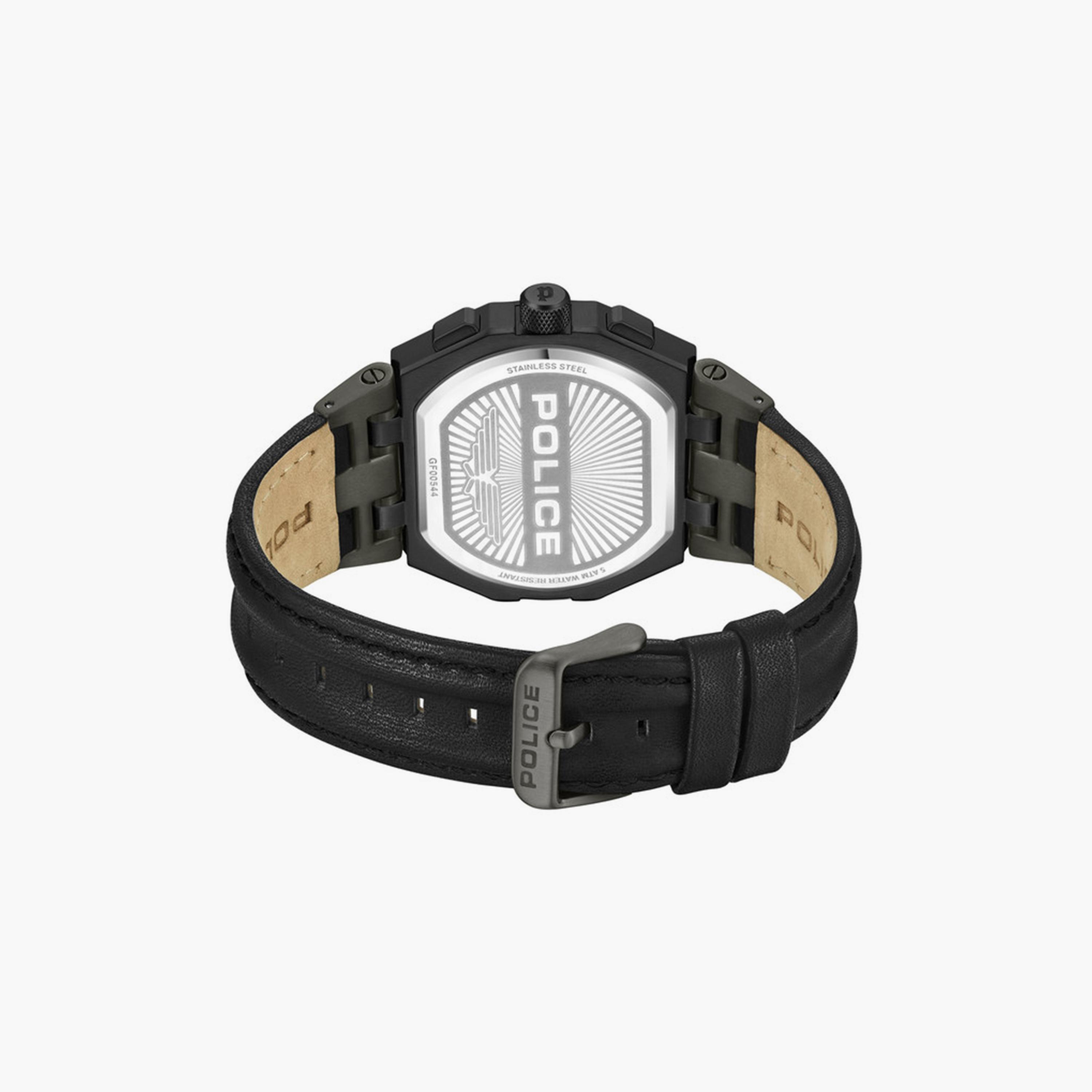 Police Men's 45 MM Black Chronograph Leather Watch | PEWGF0054401-men-watchesandjewellery-watches-image-3
