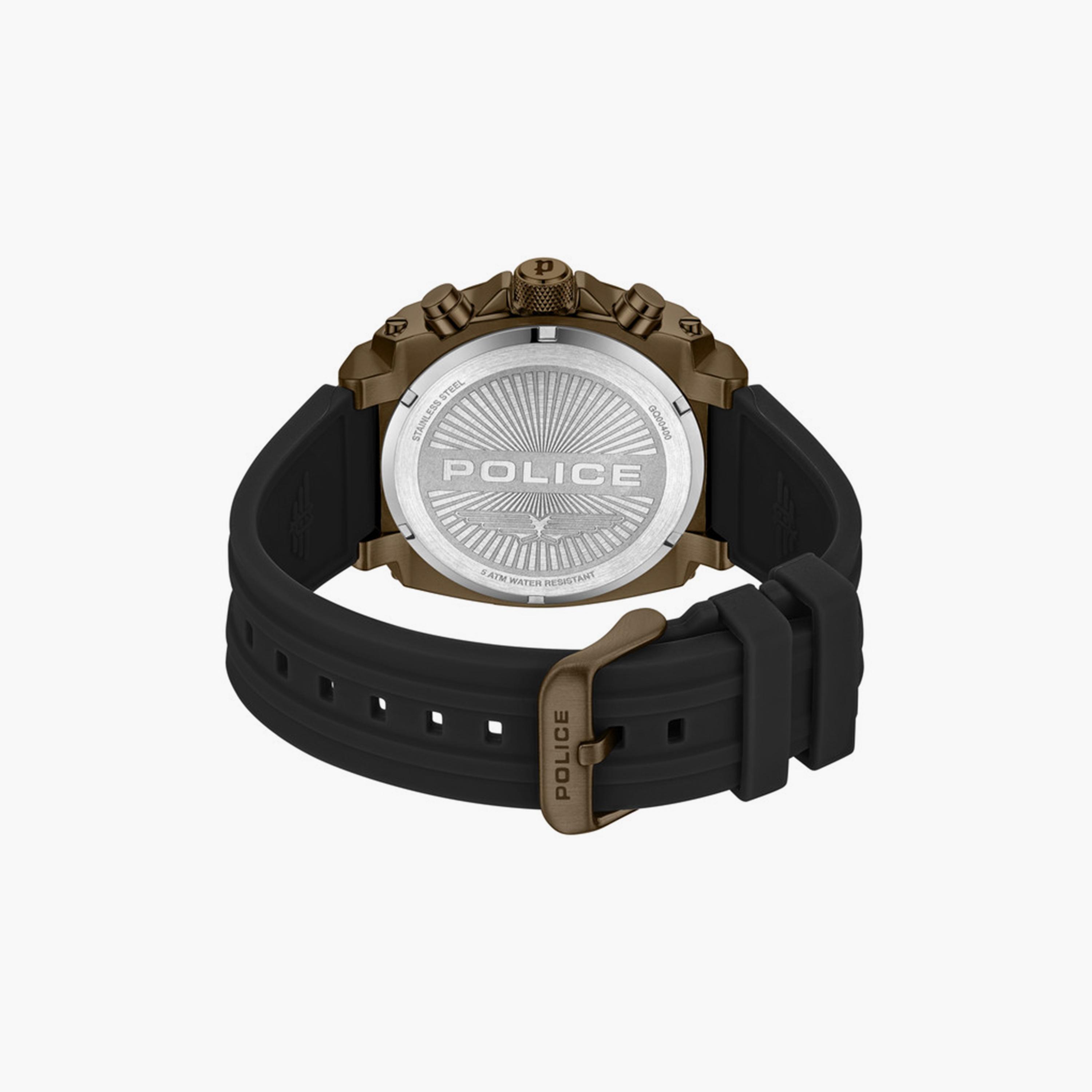 ساعة بوليس للرجال 45 ملم كرونوغراف سيليكون سوداء | PEWGQ0040003-men-watchesandjewellery-watches-image-3