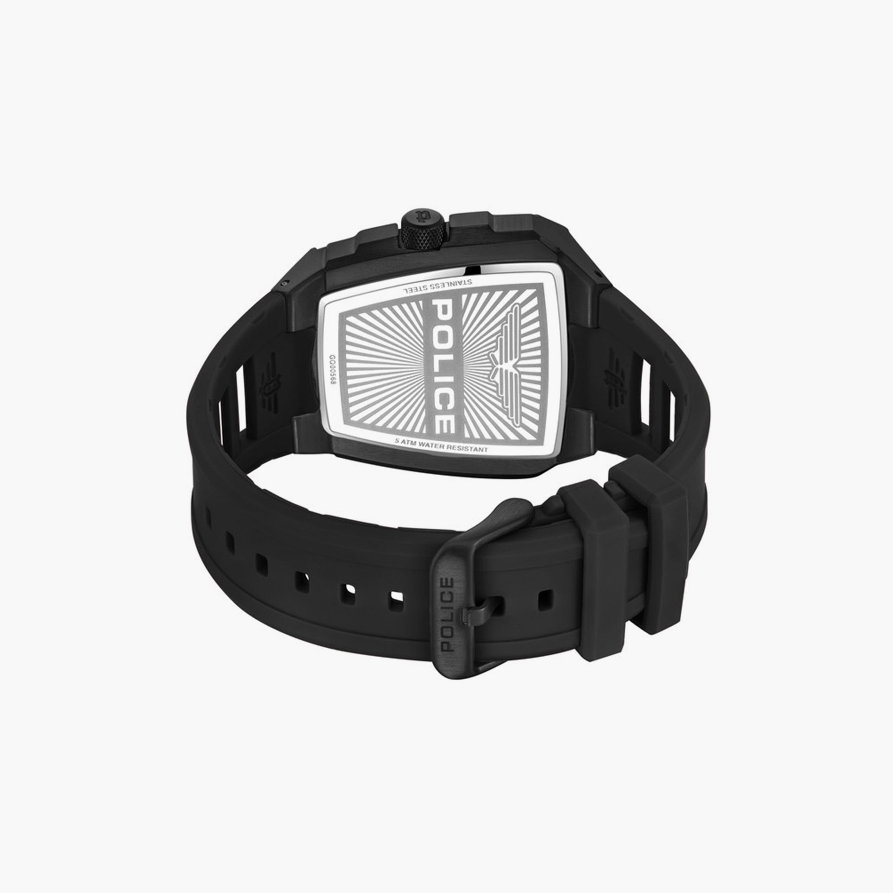 ساعة بوليس للرجال من السيليكون باللون الأسود مقاس 46 ملم | PEWGQ0056801-men-watchesandjewellery-watches-image-3