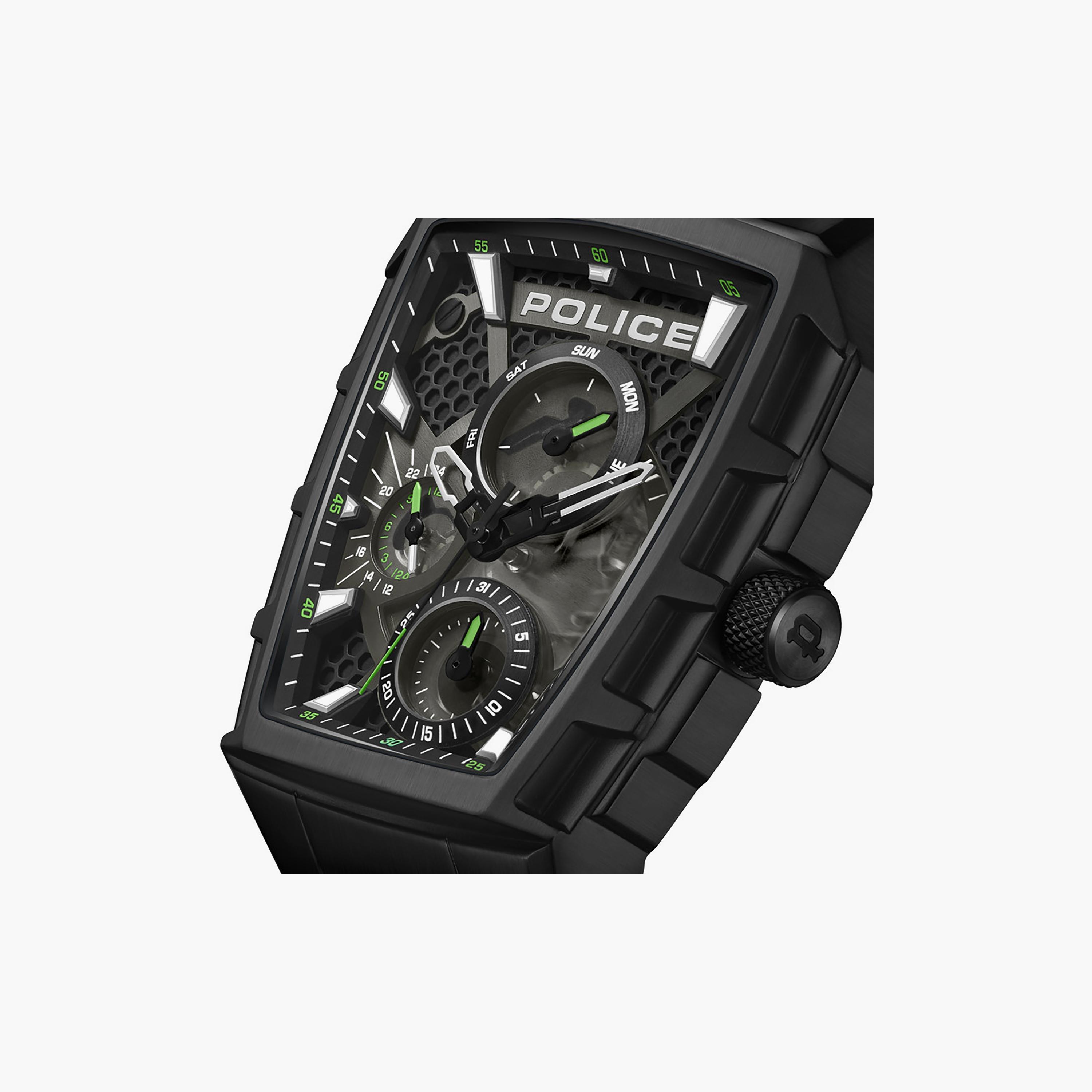 ساعة بوليس للرجال من السيليكون باللون الأسود مقاس 46 ملم | PEWGQ0056801-men-watchesandjewellery-watches-image-4