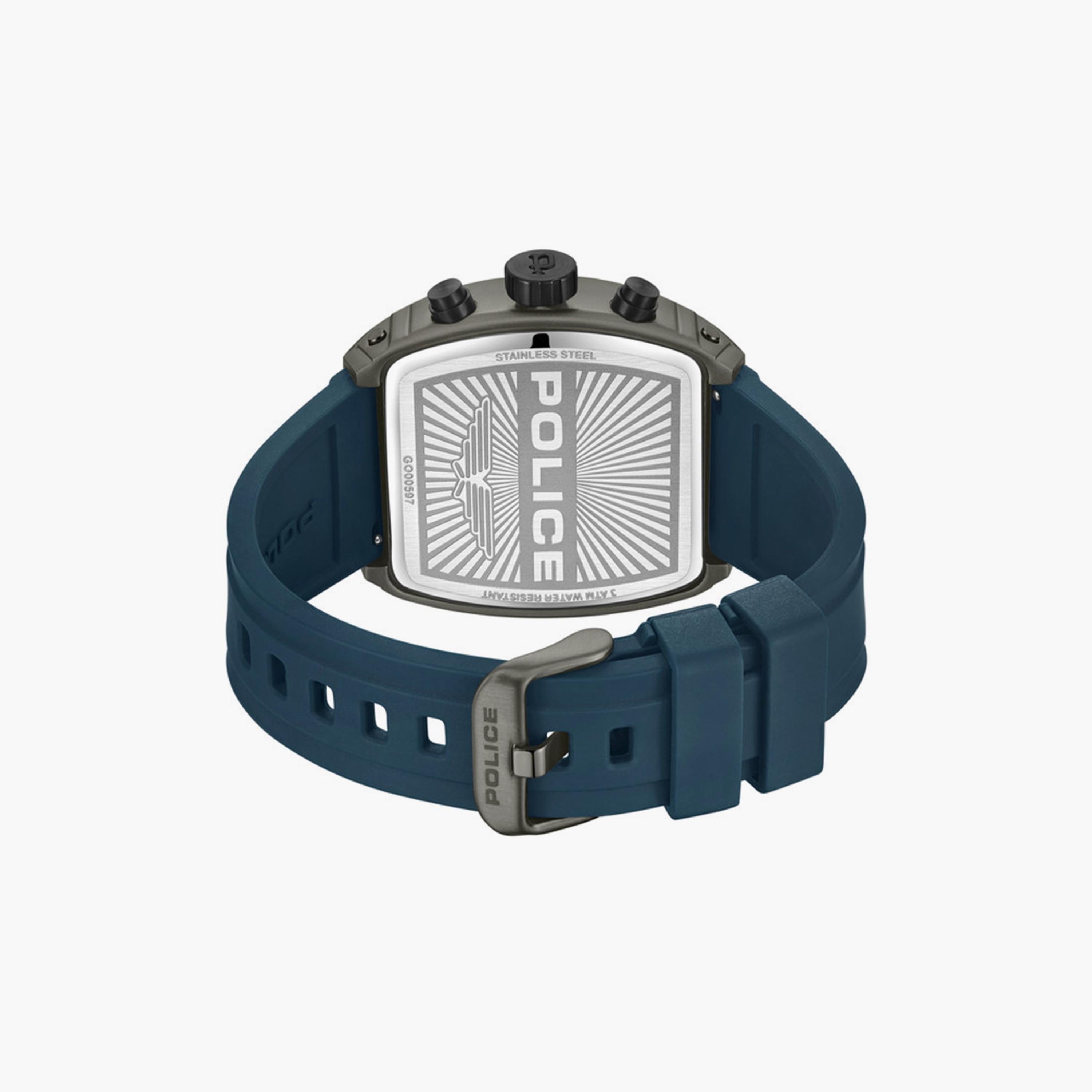 Police Men's 45 MM Navy Blue Chronograph Silicone Watch | PEWGO0063102-men-watchesandjewellery-watches-image-3