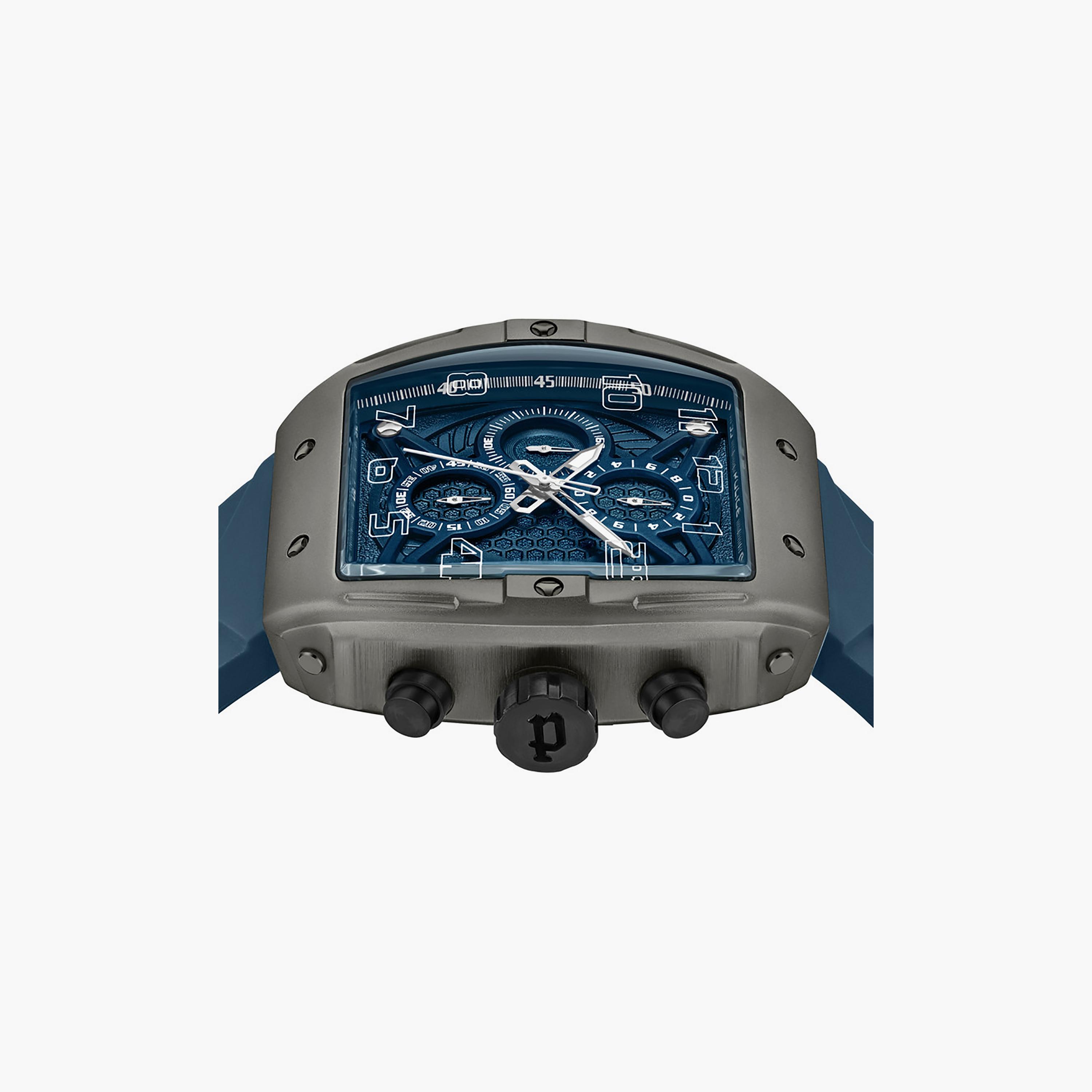 Police Men's 45 MM Navy Blue Chronograph Silicone Watch | PEWGO0063102-men-watchesandjewellery-watches-image-4