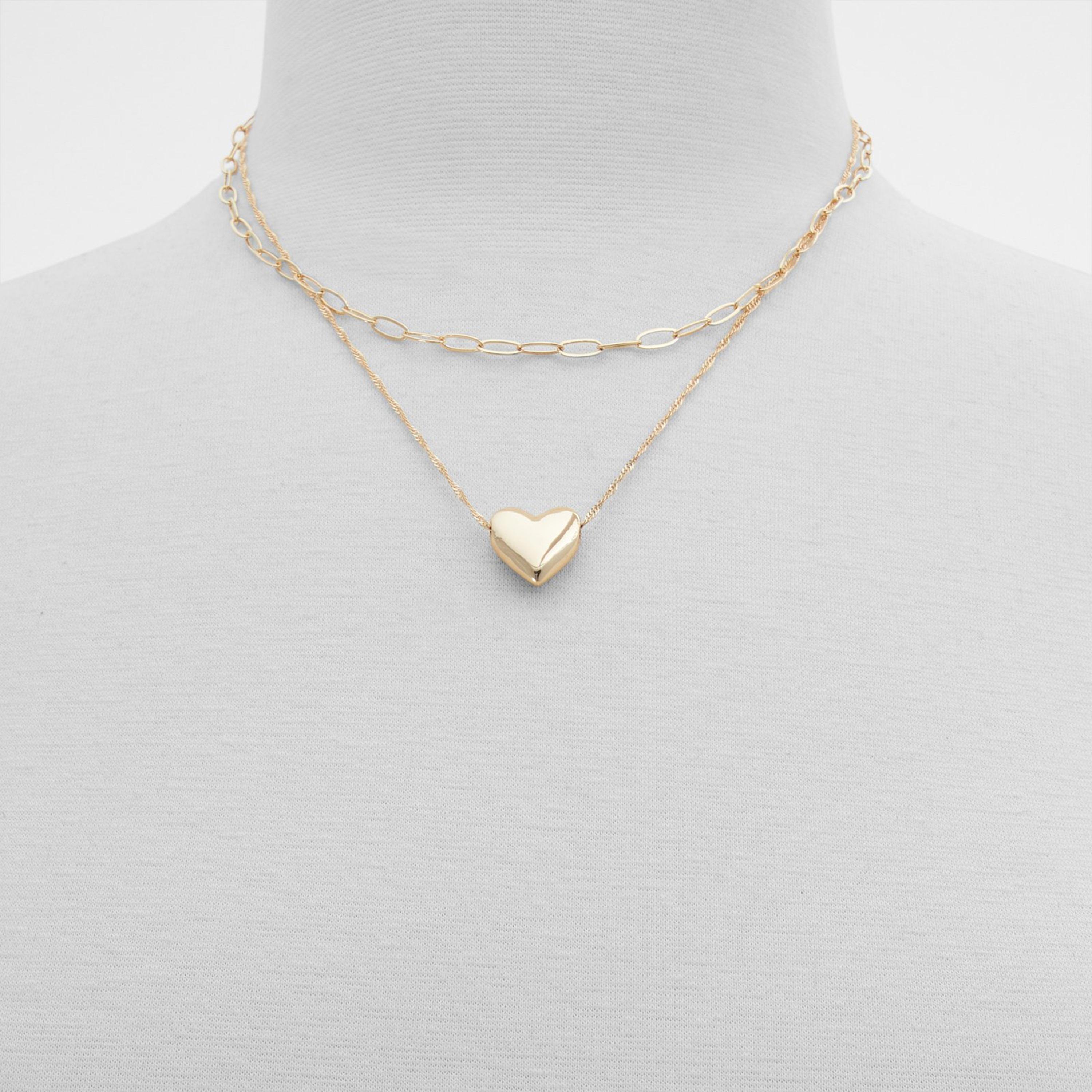 قلادة معلقة نسائية من ألدو تاكيمي هارت باللون الذهبي سادة بمقاس واحد  |  23TAKEMYHEART-women-watchesandjewellery-jewellery-necklacesandpendants-image-2