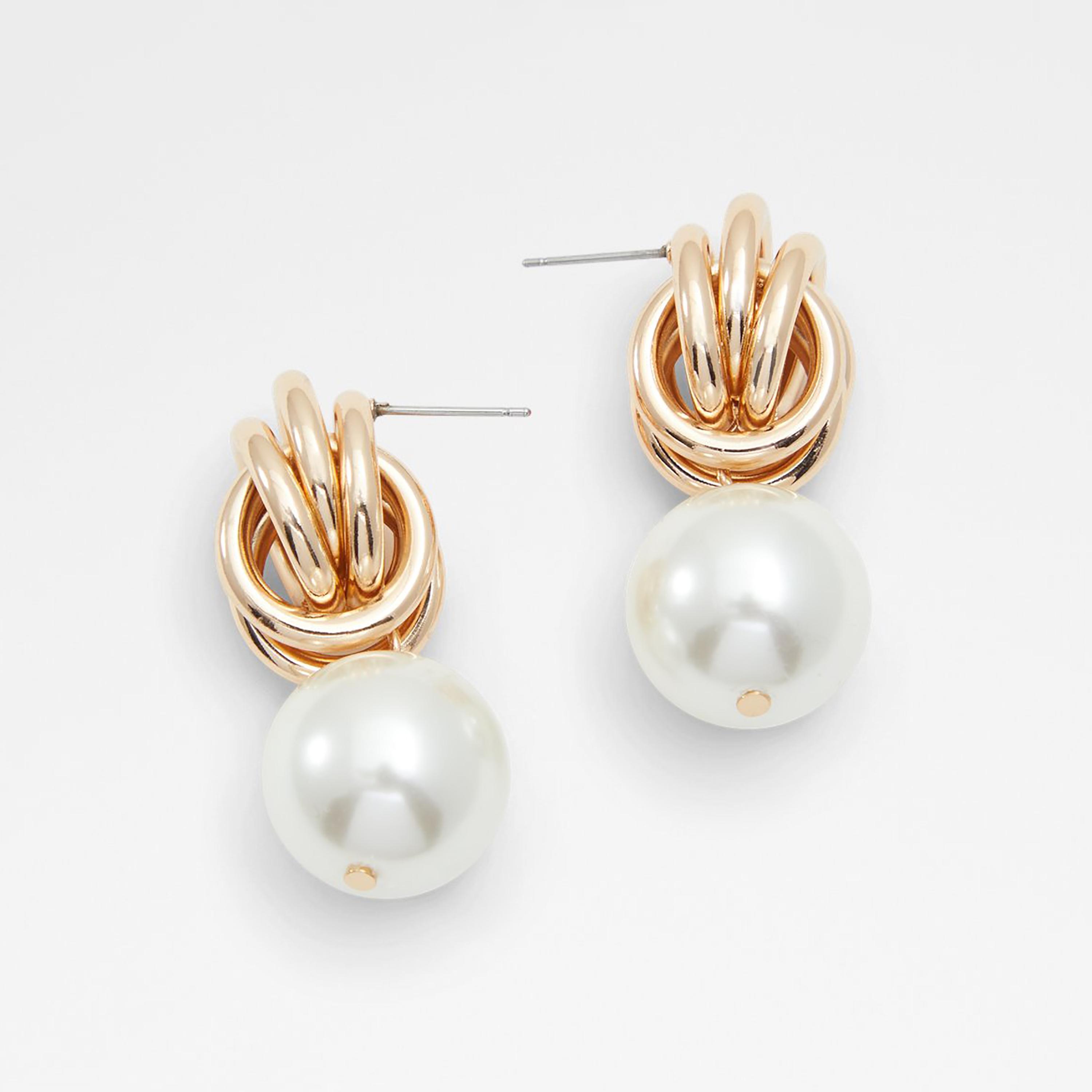 أقراط ألدو ليليبيرلي الذهبية سادة للنساء  |  23LILLYPEARLIE-women-watchesandjewellery-jewellery-earrings-image-1