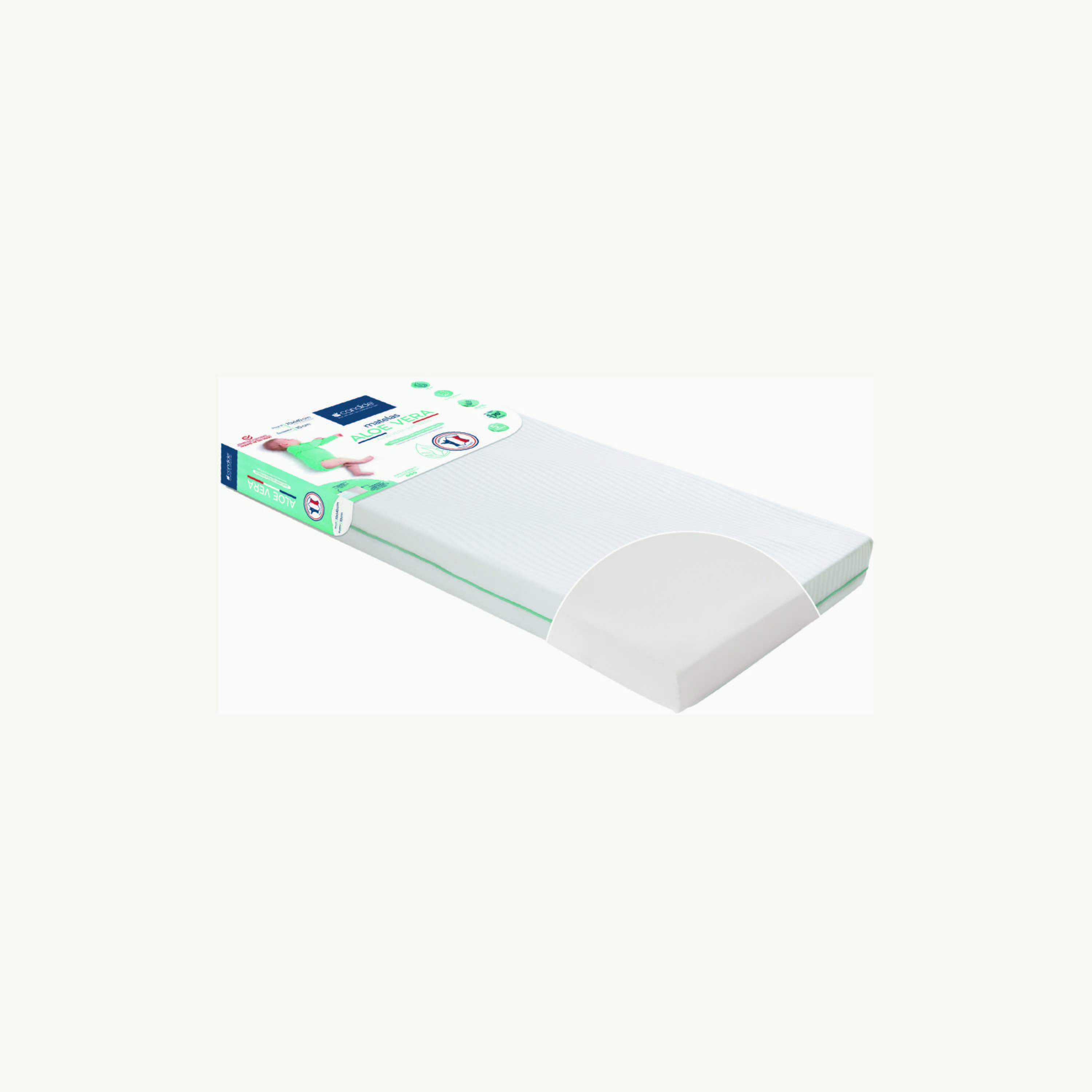 Candide Aloe Vera Mattress with Removable Cover-baby-nursery-mattresses-image-1