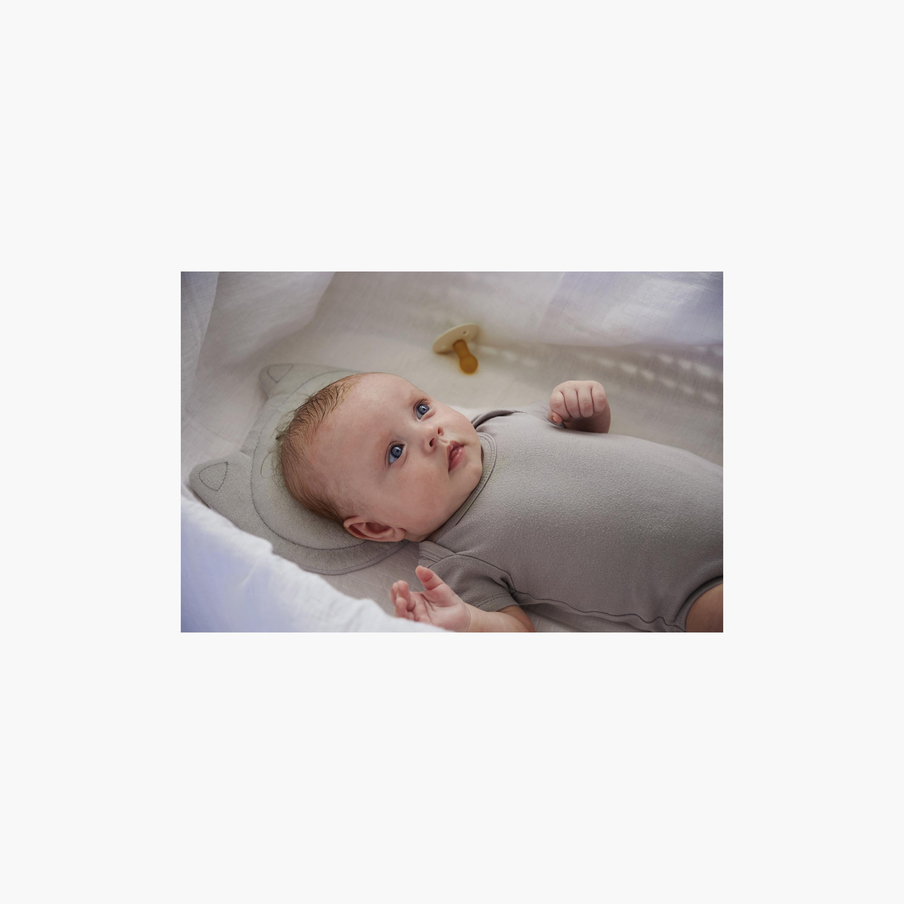 Tineo Headrest Shaper Baby Infant Pillow - Little Wolf - Grey-baby-nursery-babybedding-image-4