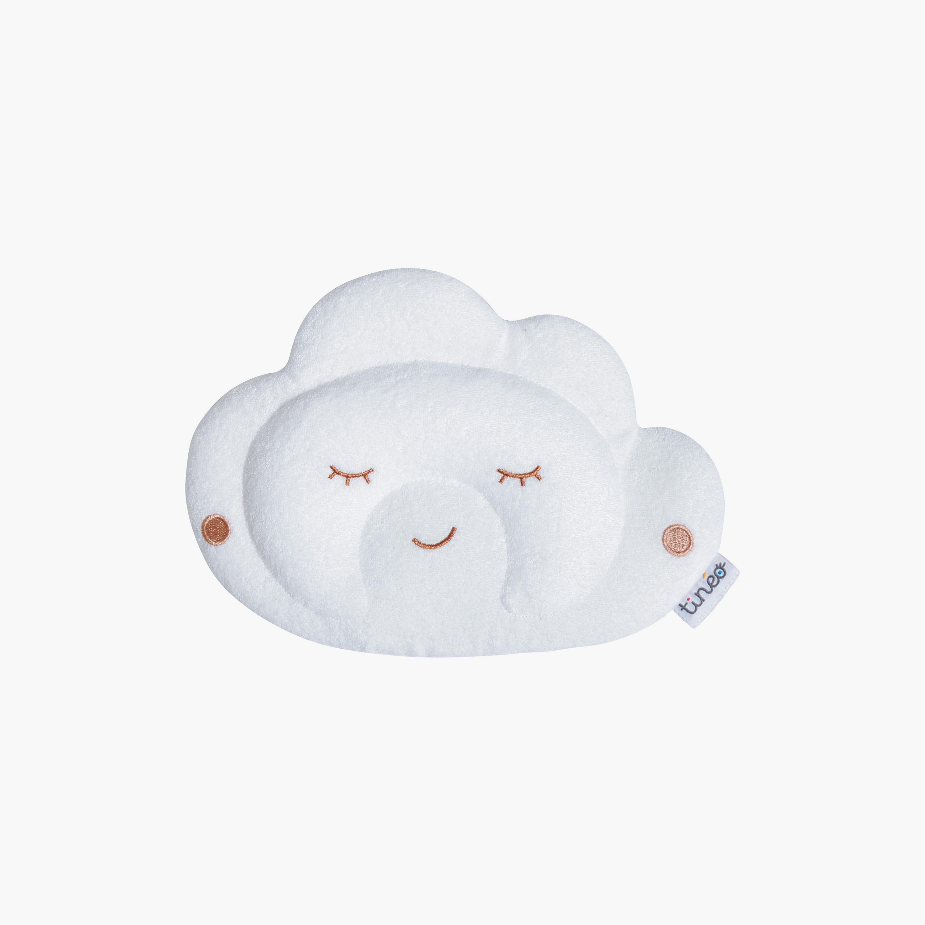 Tineo Headrest Shaper Baby Infant Pillow - Cloudy - White-baby-nursery-babybedding-image-1