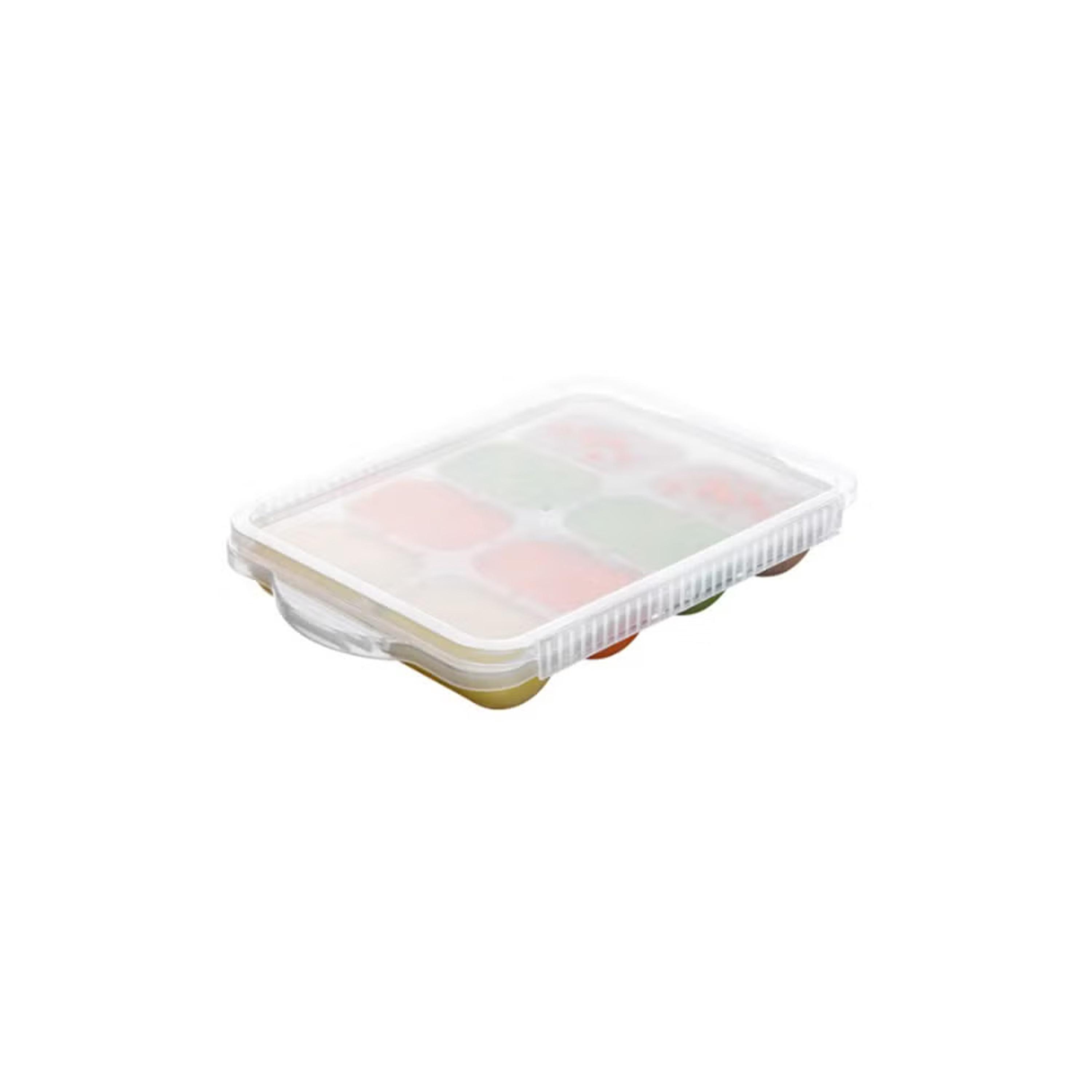 Inochi Amori 8 Cubes Food Freezer Tray with Lid - White-baby-feeding-mealtimeessentials-image-2