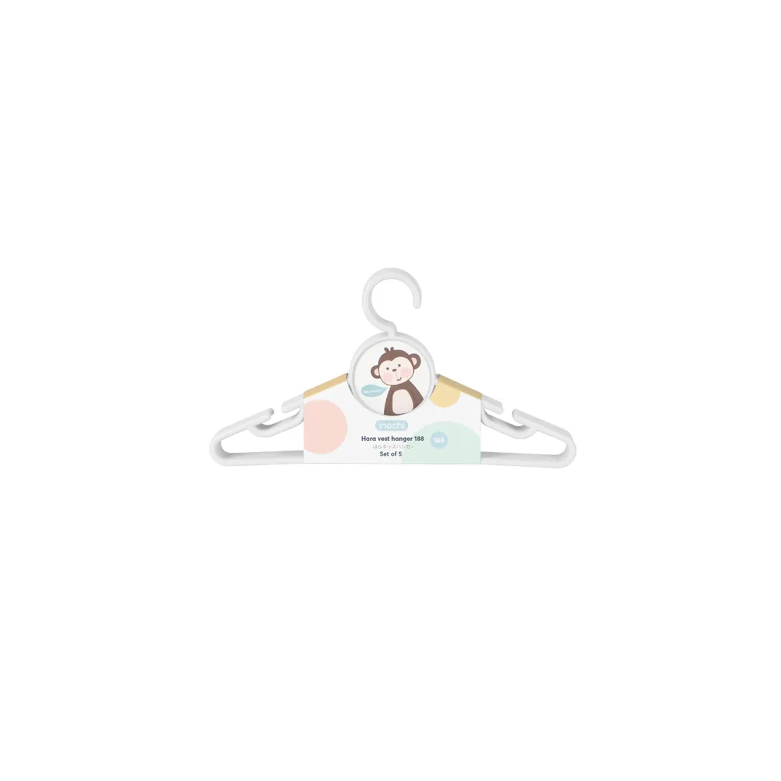 Inochi 5-Piece Hara Cloth Hangers Set - White-baby-nursery-furniture-wardrobesandstorage-image-2