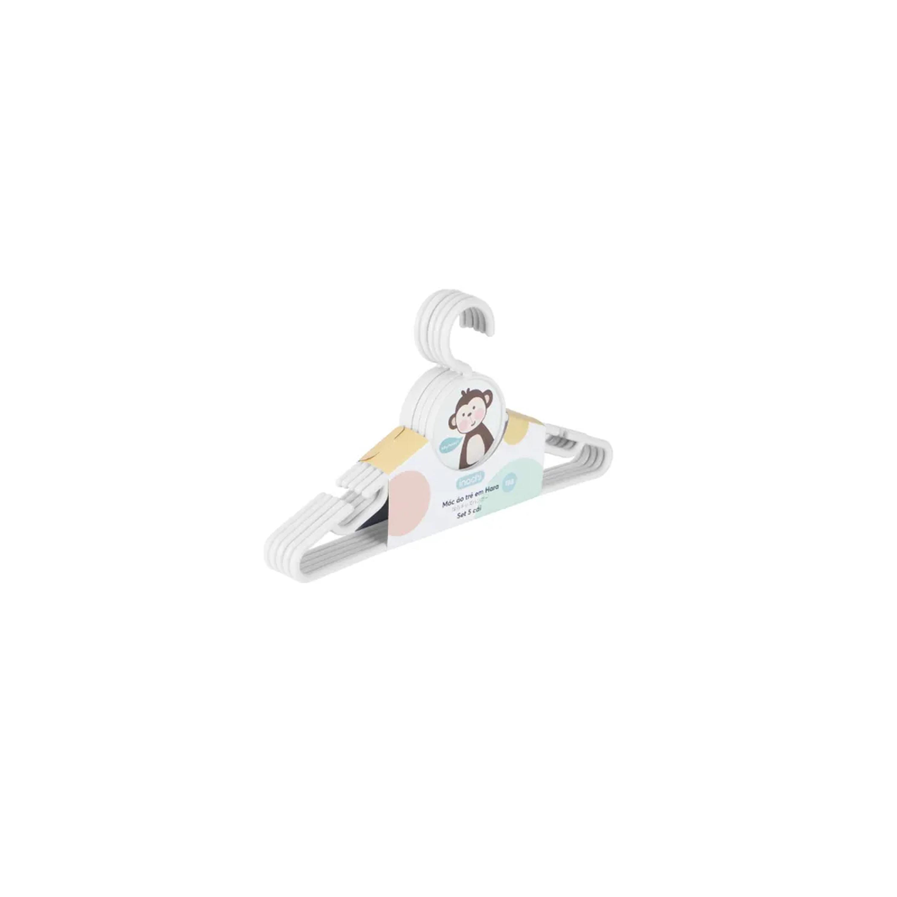 Inochi 5-Piece Hara Cloth Hangers Set - White-baby-nursery-furniture-wardrobesandstorage-image-3