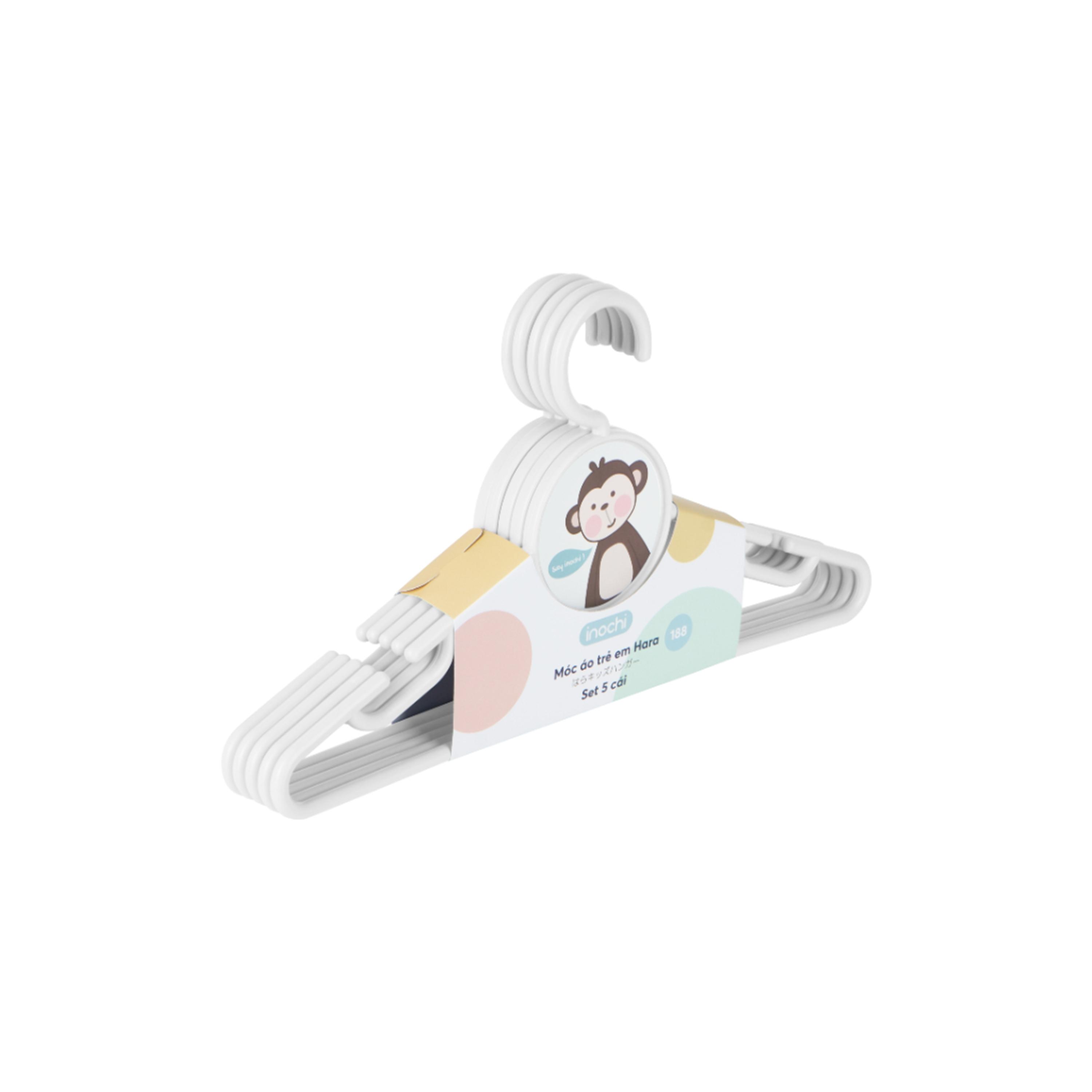 Inochi 10-Piece Hara Cloth Hanger Set  - White-baby-nursery-furniture-wardrobesandstorage-image-2