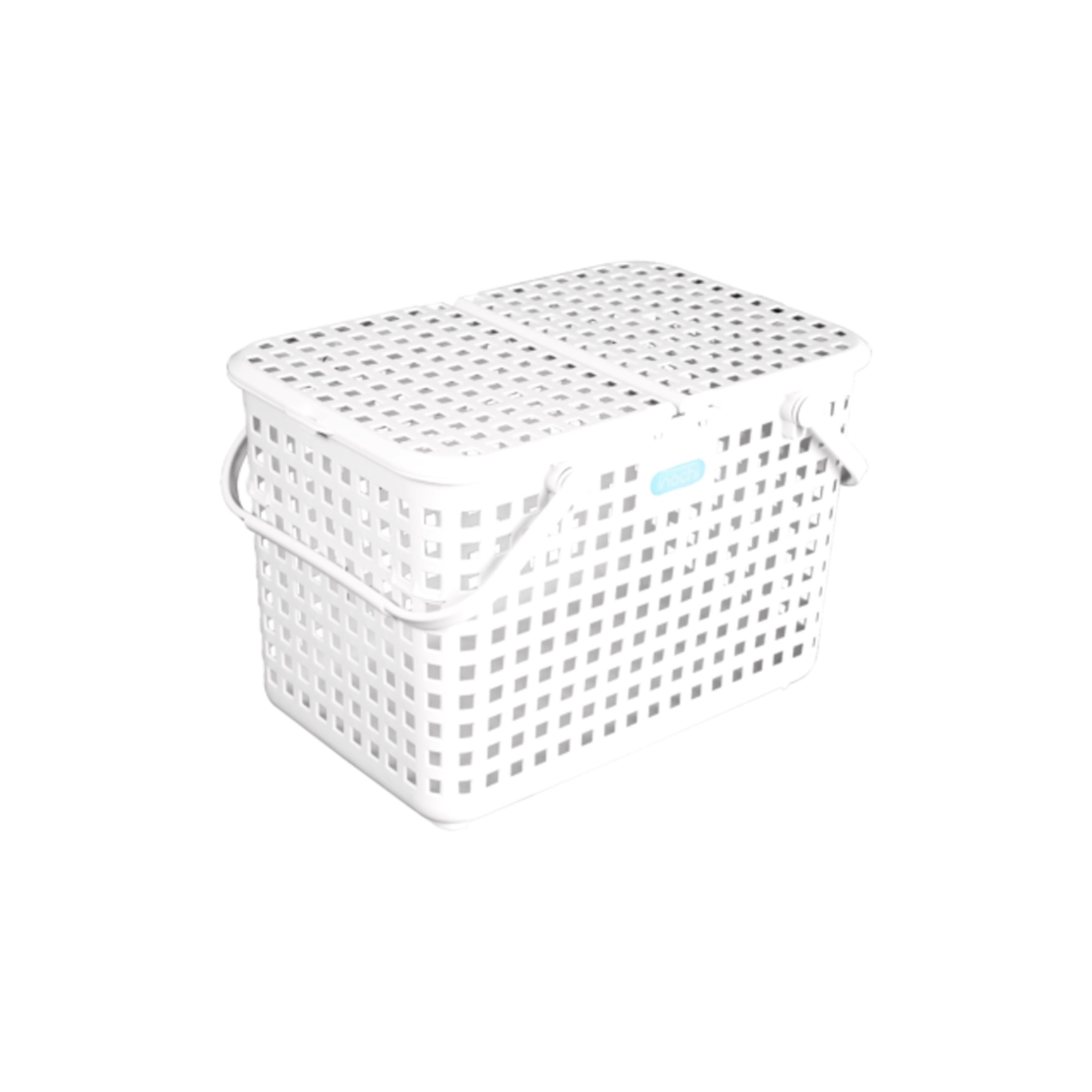 Inochi Nachi Multi Purpose Basket with Strap & Lid - White-baby-nursery-furniture-wardrobesandstorage-image-1