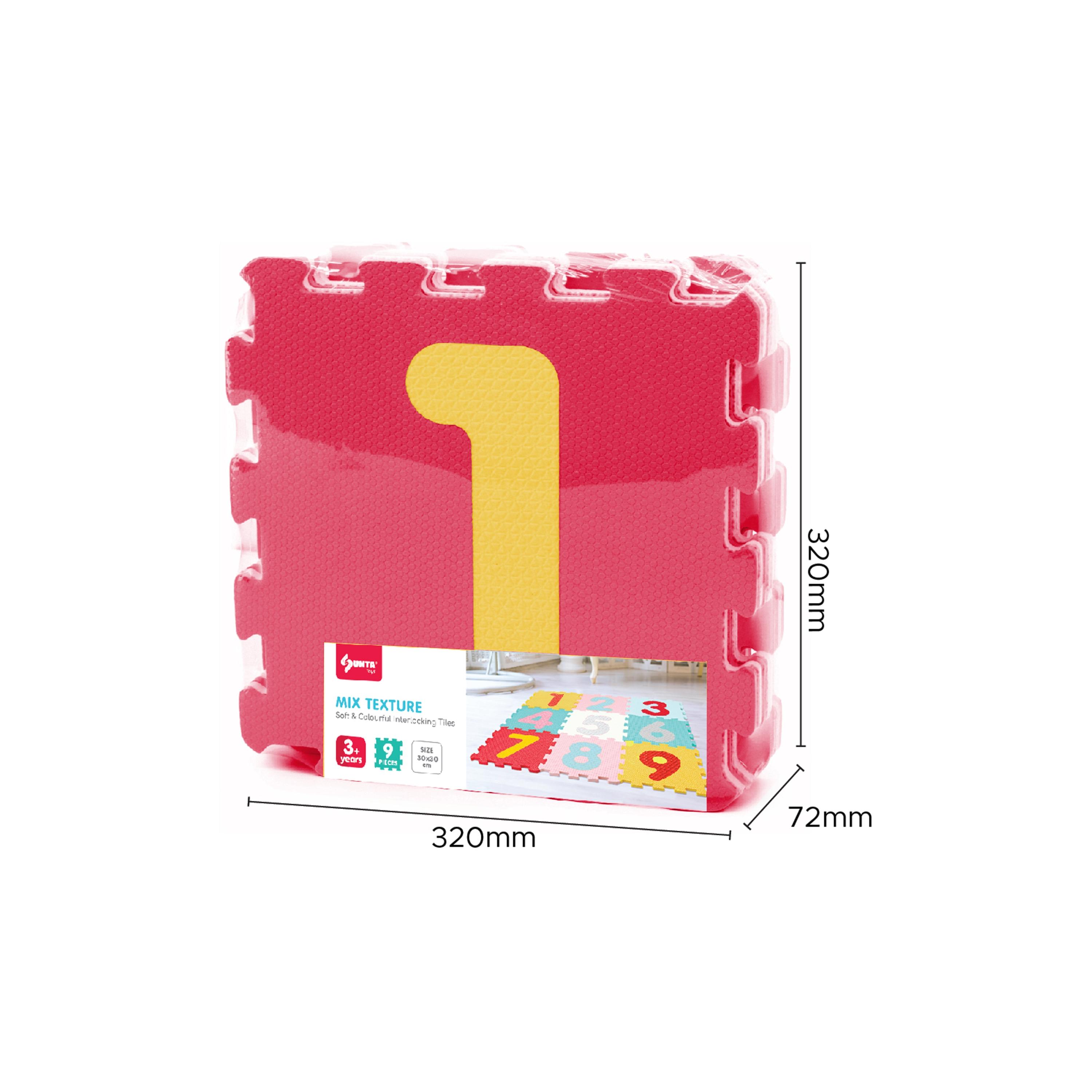 Sunta 9-Piece Mix Textured Numbers Puzzle Baby Mat - 96 x 96 cm-baby-infantactivity-playpensandplaymats-image-5