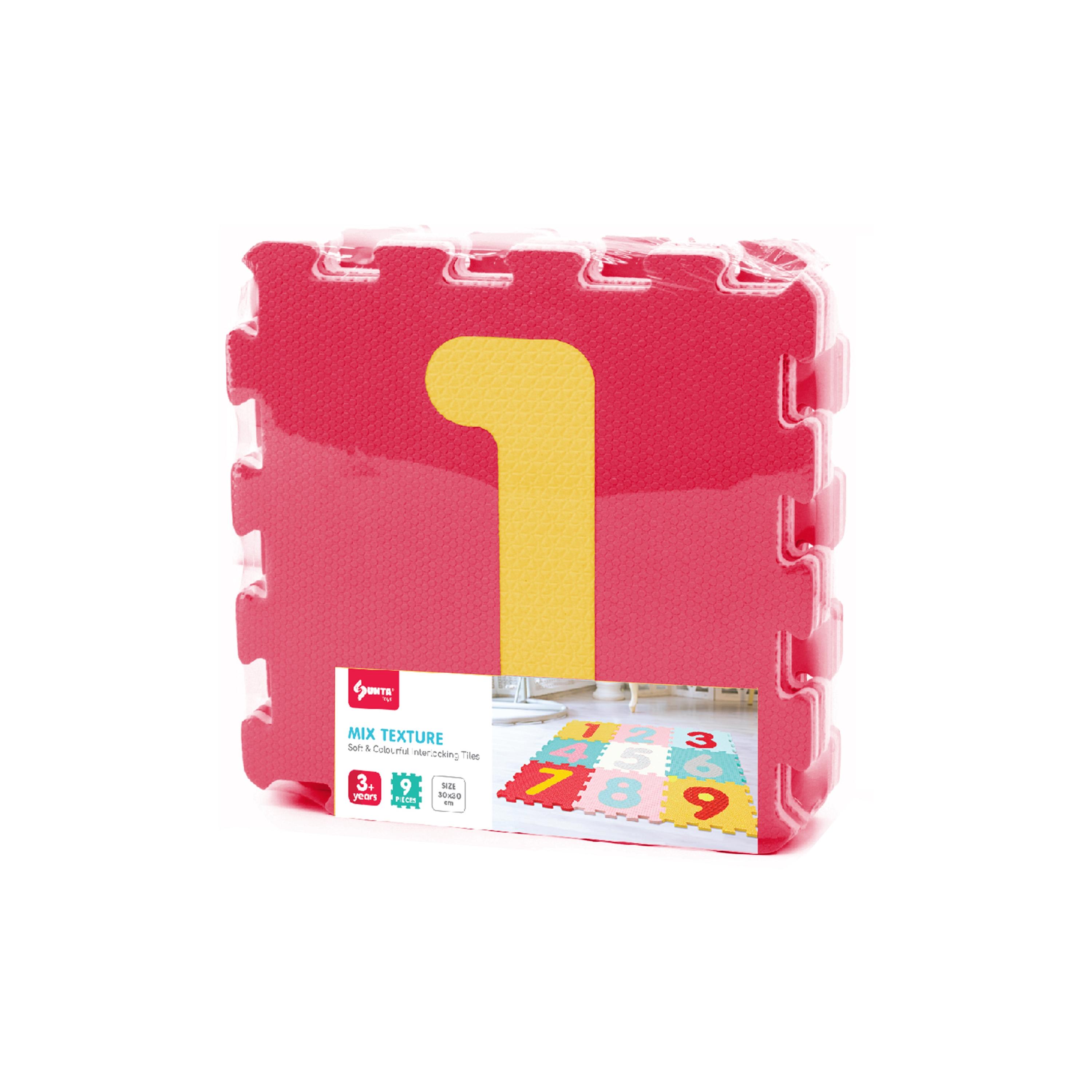 Sunta 9-Piece Mix Textured Numbers Puzzle Baby Mat - 96 x 96 cm-baby-infantactivity-playpensandplaymats-image-6