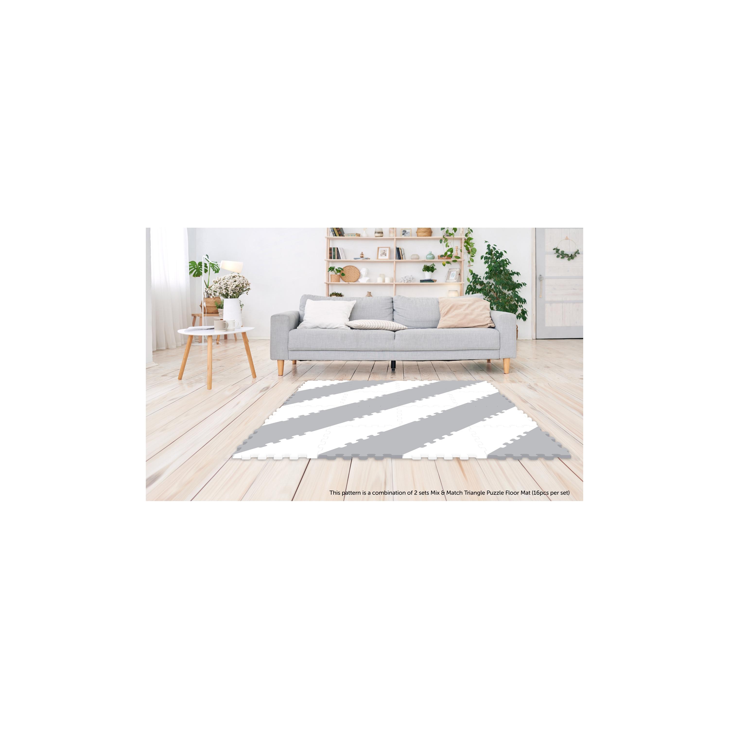 Sunta 16-Piece 2 Colours Triangle Puzzle Floor Mat - 122 x 62 cm-baby-infantactivity-playpensandplaymats-image-4