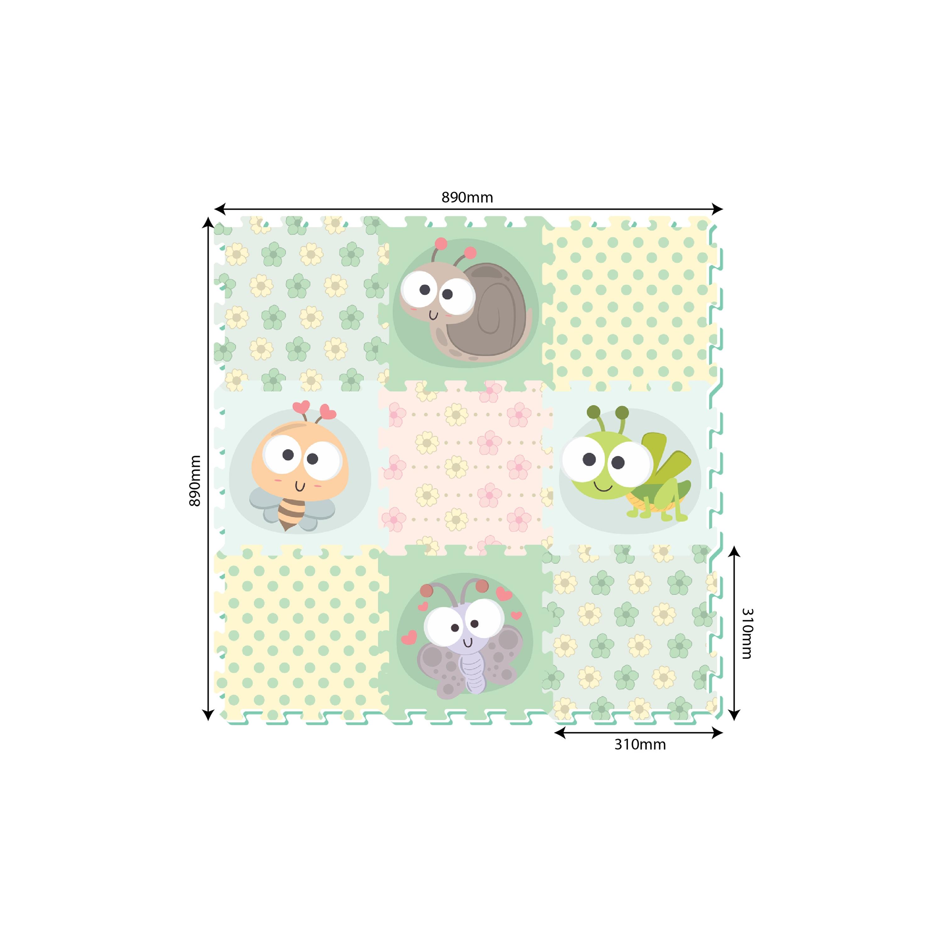 Sunta 9-Piece Insect World Puzzle Mat - 89 x 89 cm-baby-infantactivity-playpensandplaymats-image-3