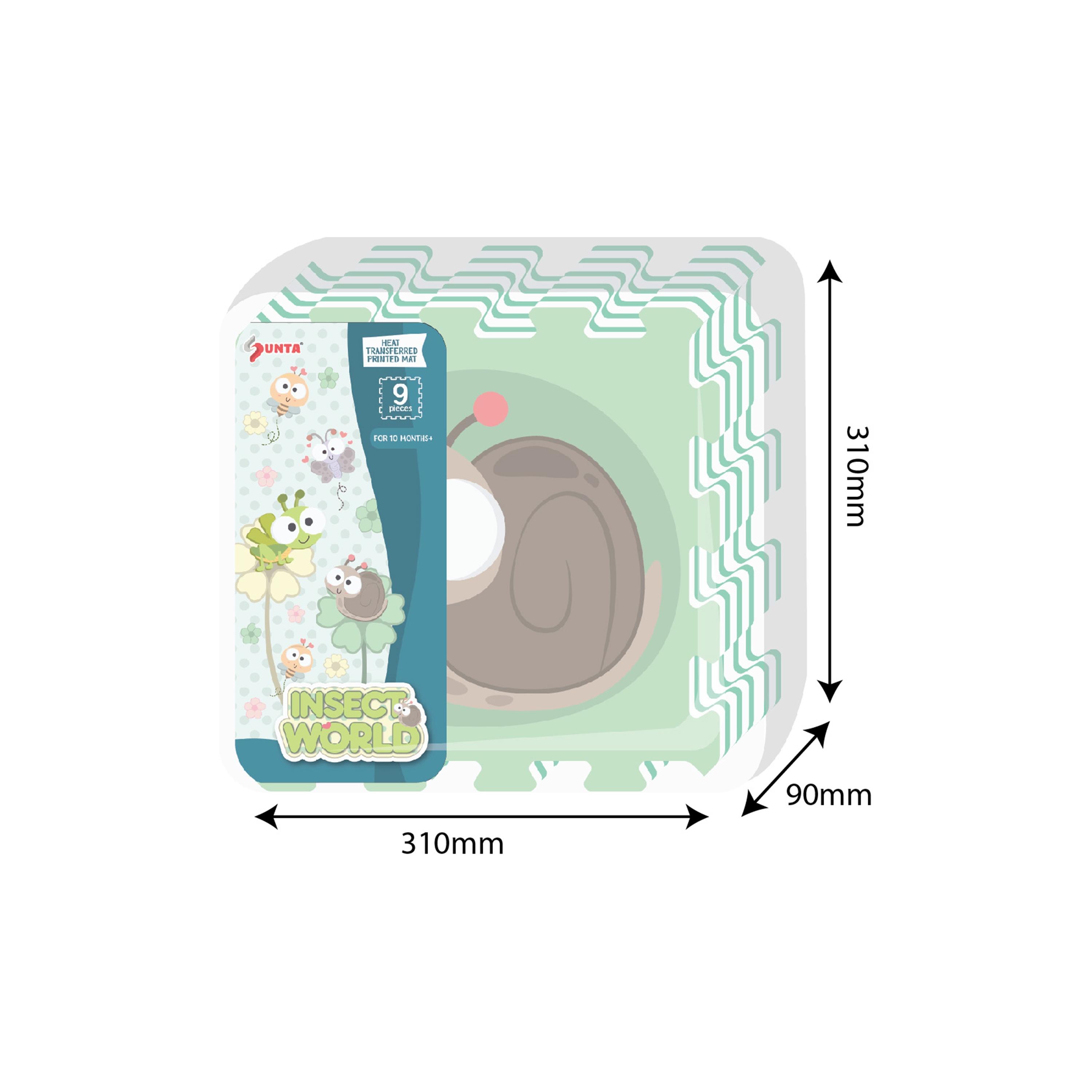 Sunta 9-Piece Insect World Puzzle Mat - 89 x 89 cm-baby-infantactivity-playpensandplaymats-image-4