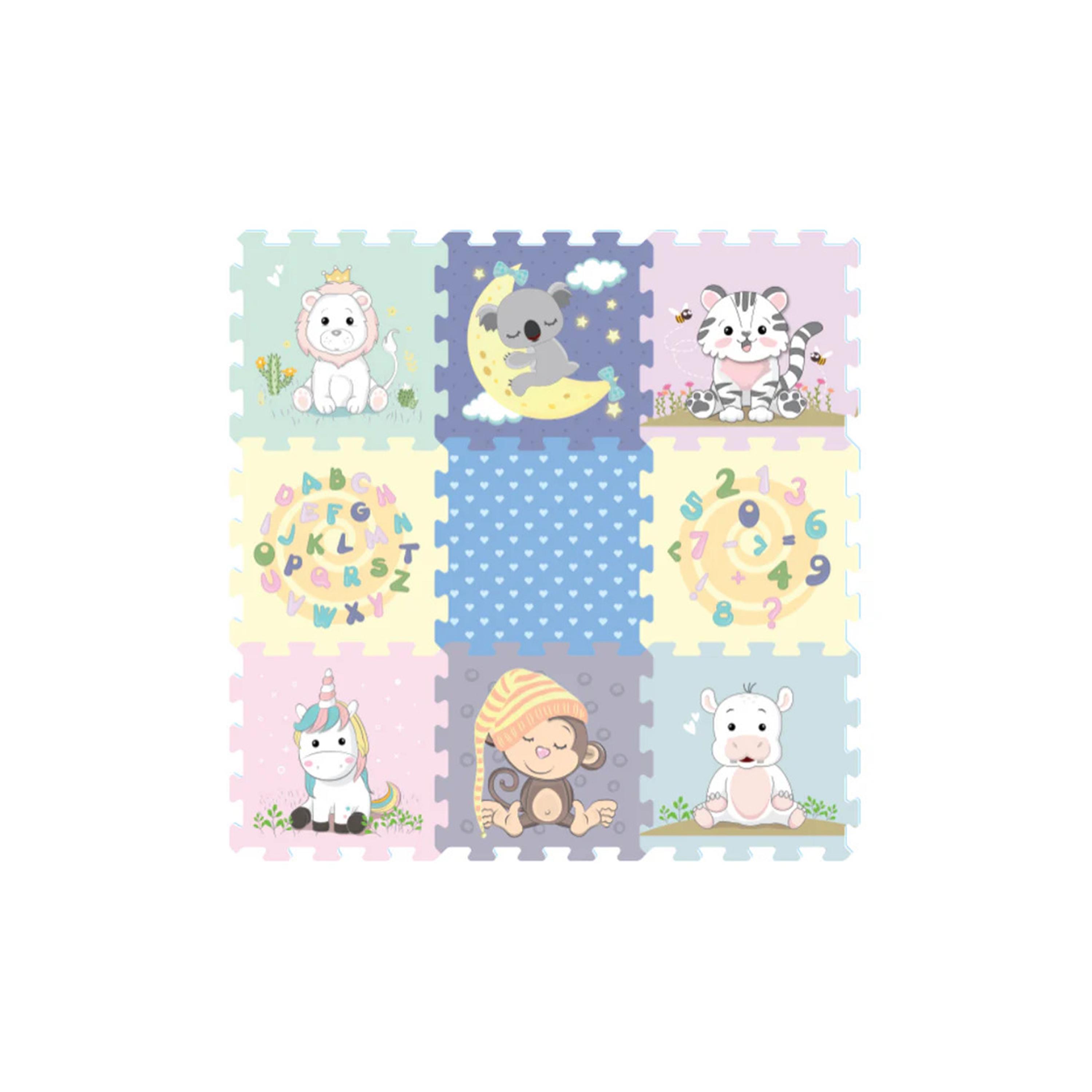 سجادة ألغاز الحيوانات اللطيفة 9 قطع من سونتا - 89 × 89 سم-baby-infantactivity-playpensandplaymats-image-1
