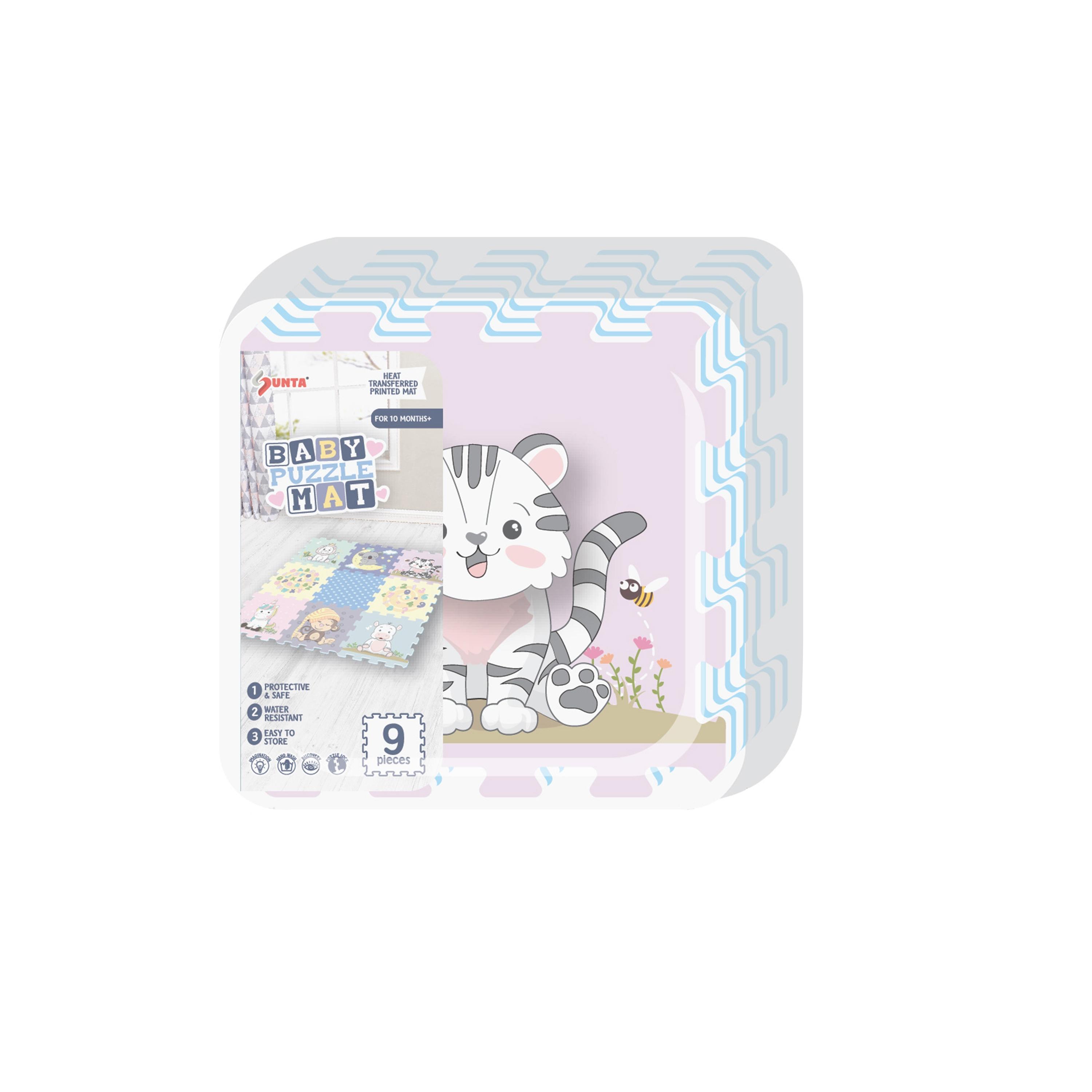 سجادة ألغاز الحيوانات اللطيفة 9 قطع من سونتا - 89 × 89 سم-baby-infantactivity-playpensandplaymats-image-2