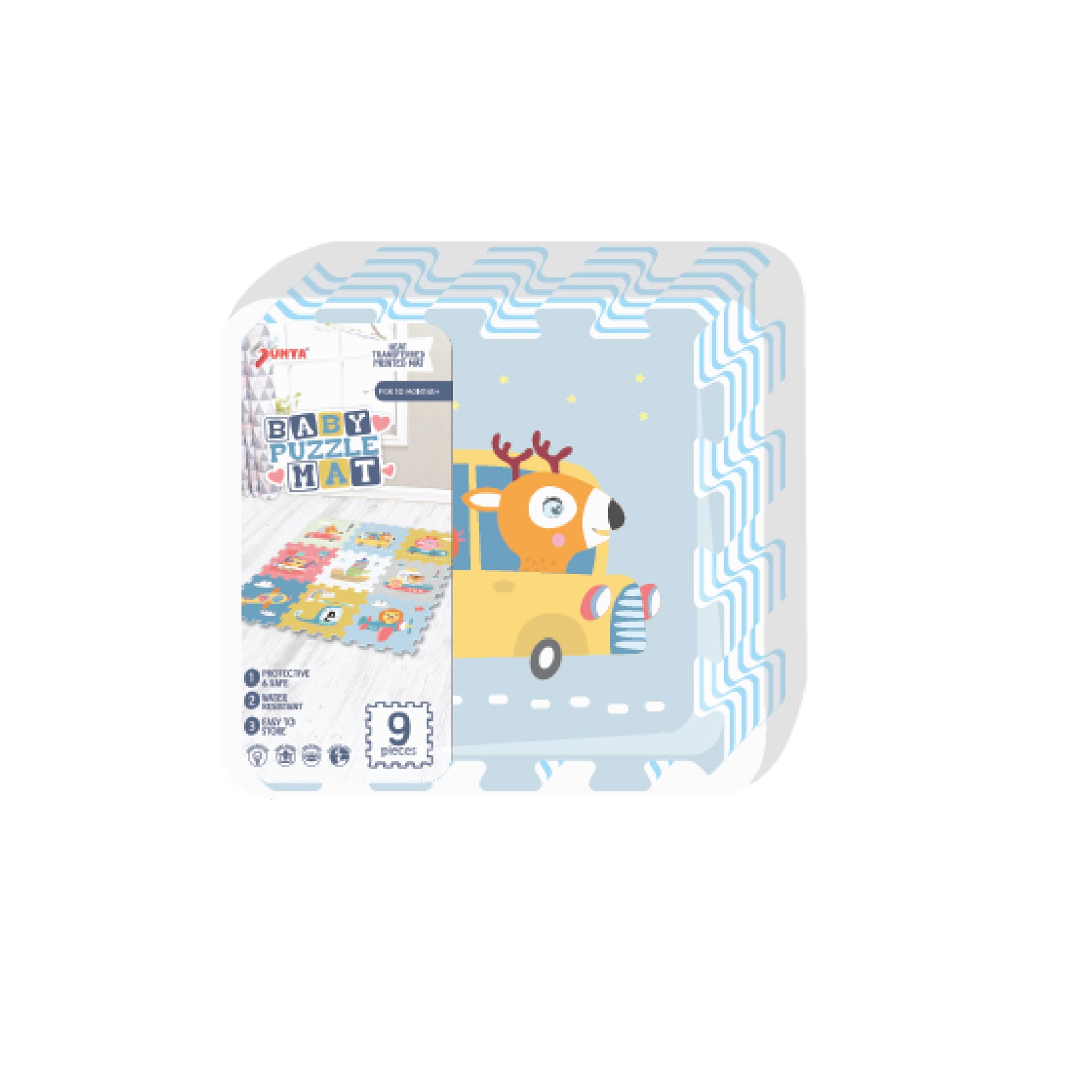 Sunta 9-Piece Transportation & Animals Puzzle Mat - 89 x 89 cm-baby-infantactivity-playpensandplaymats-image-2