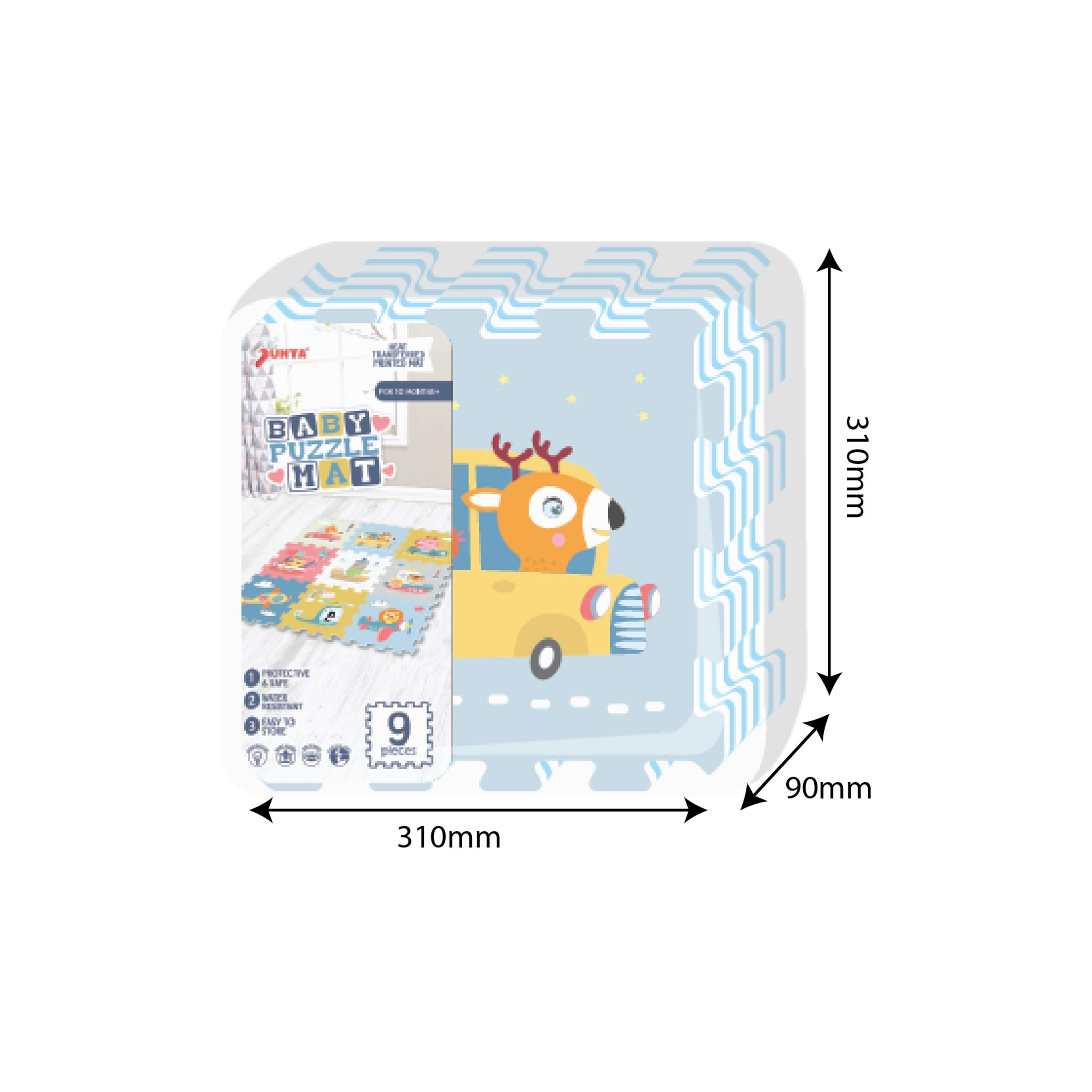 Sunta 9-Piece Transportation & Animals Puzzle Mat - 89 x 89 cm-baby-infantactivity-playpensandplaymats-image-4