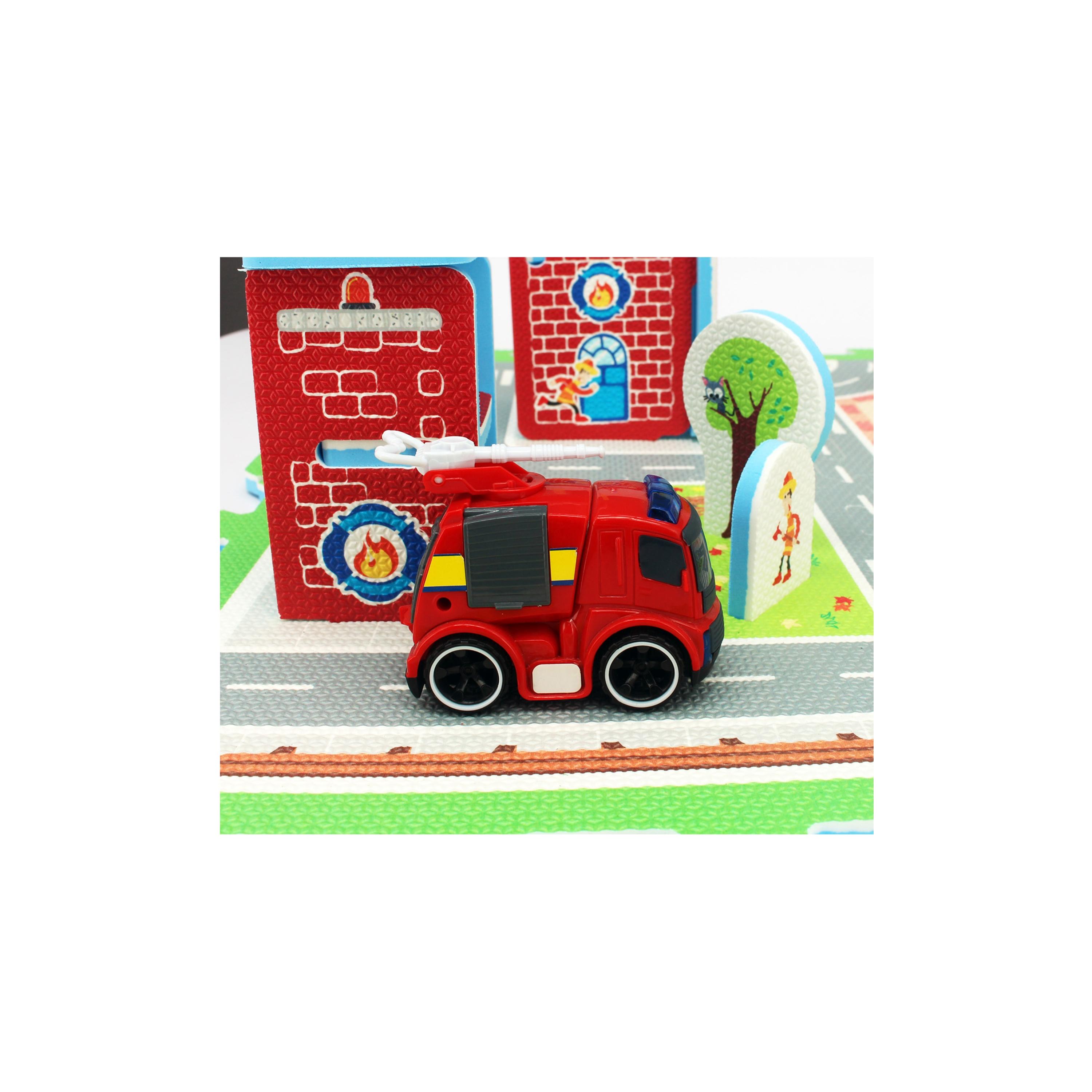 Sunta Fire Station Adventures with Fire Engine Puzzle Mat - 62 x 62 x 18.5 cm-baby-infantactivity-playpensandplaymats-image-2