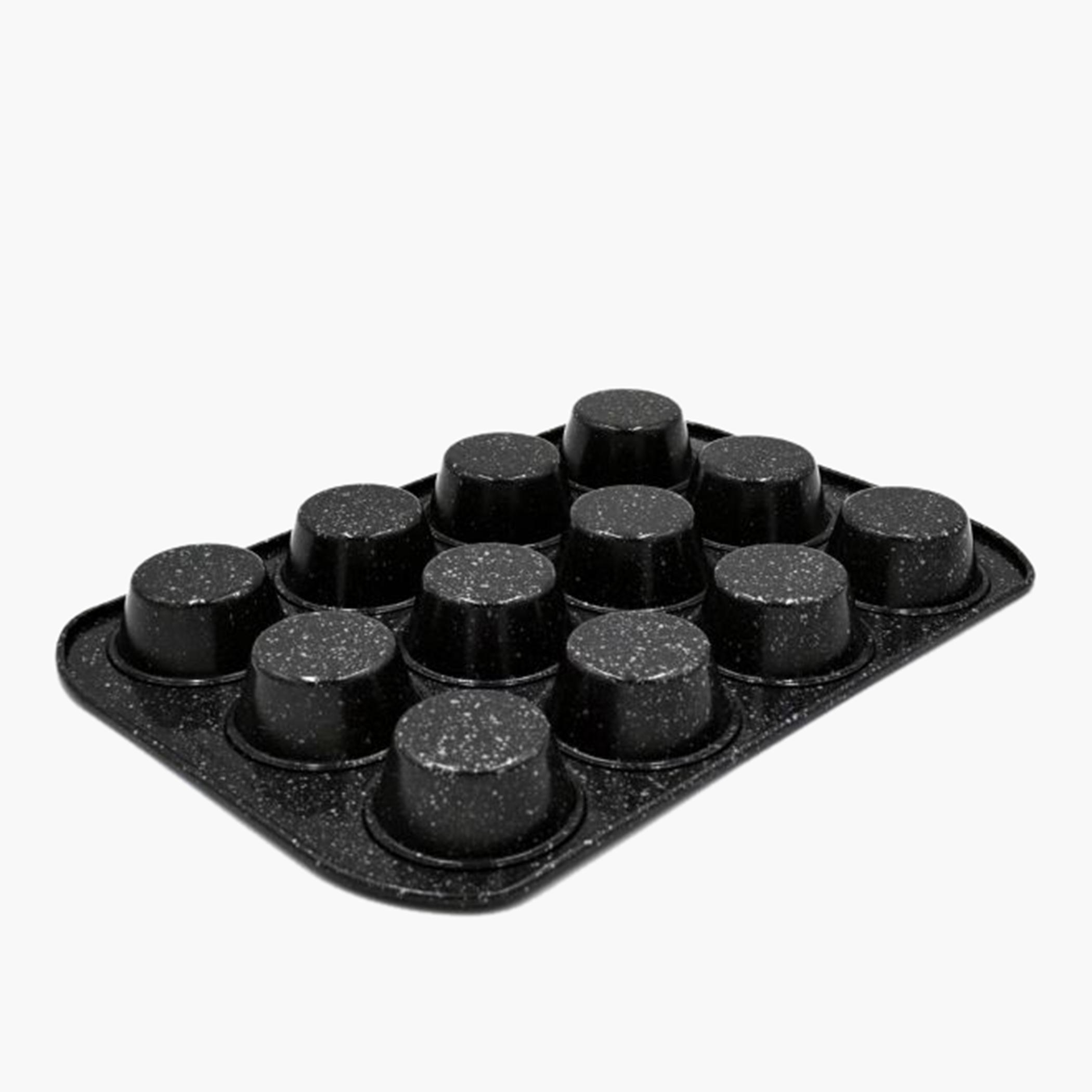 Granite 12-Cup Non-Stick Deep Muffin Tray-household-kitchen-bakeware-bakingpansandmoulds-image-3