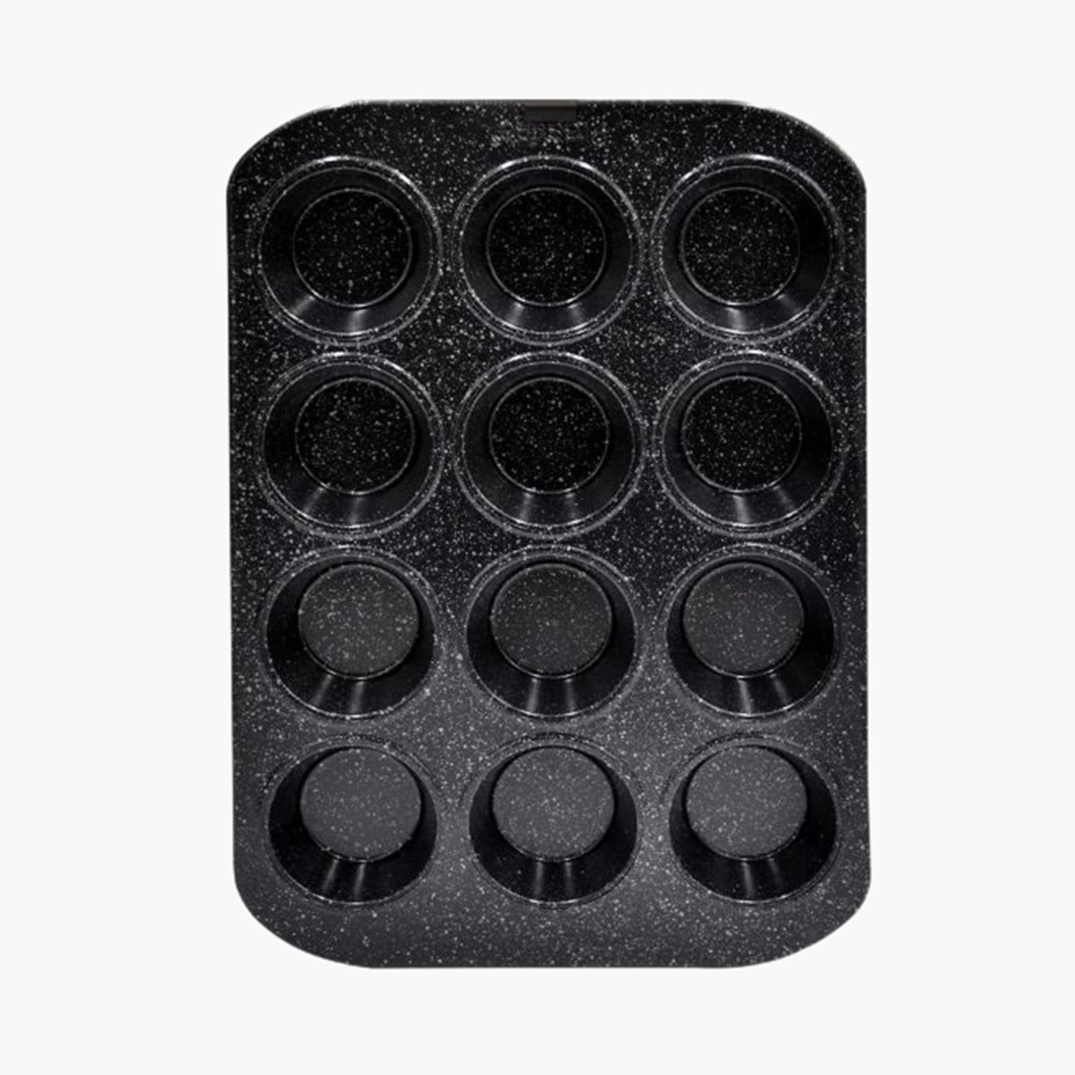 Granite 12-Cup Non-Stick Deep Muffin Tray-household-kitchen-bakeware-bakingpansandmoulds-image-4
