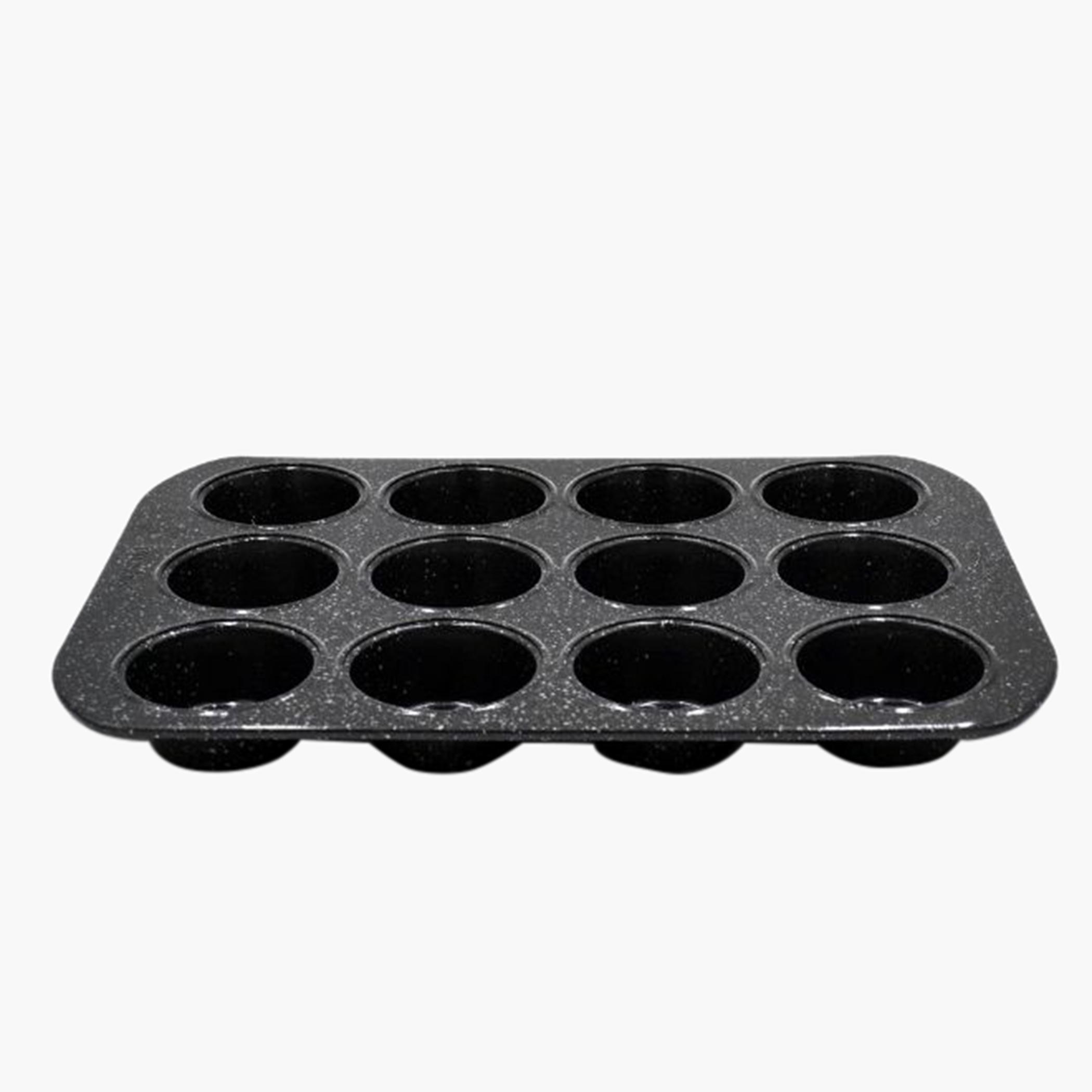 Granite 12-Cup Non-Stick Deep Muffin Tray-household-kitchen-bakeware-bakingpansandmoulds-image-5