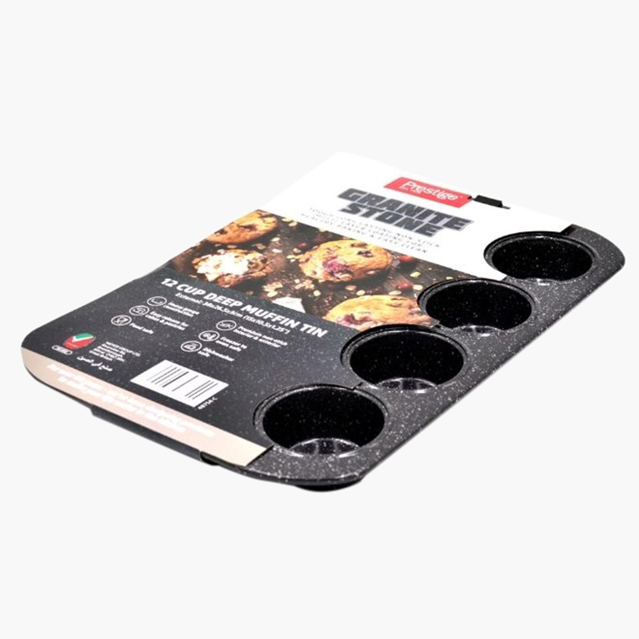 Granite 12-Cup Non-Stick Deep Muffin Tray-household-kitchen-bakeware-bakingpansandmoulds-image-7
