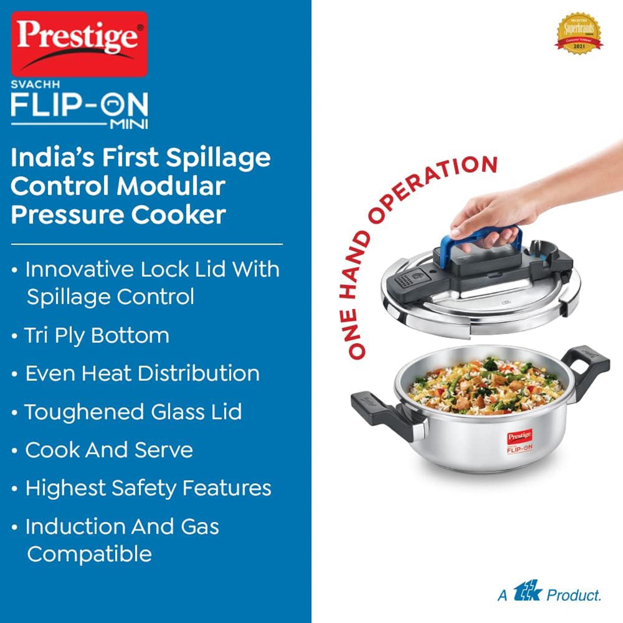 قدر ضغط صغير ستانلس ستيل بغطاء قفل سفاش من بريستيج - 2 لتر-household-kitchen-cookware-potsandpans-image-8