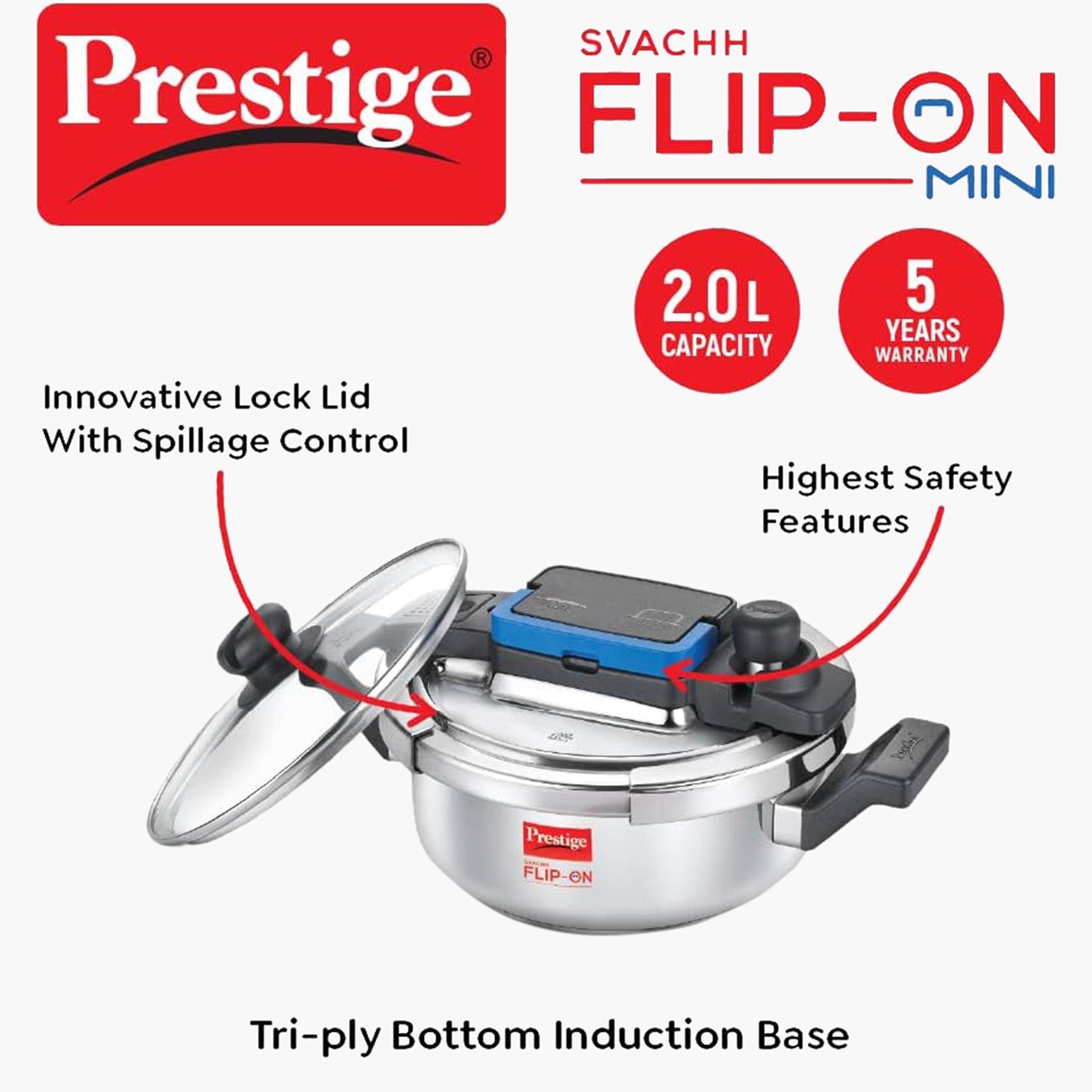 قدر ضغط صغير ستانلس ستيل بغطاء قفل سفاش من بريستيج - 2 لتر-household-kitchen-cookware-potsandpans-image-9
