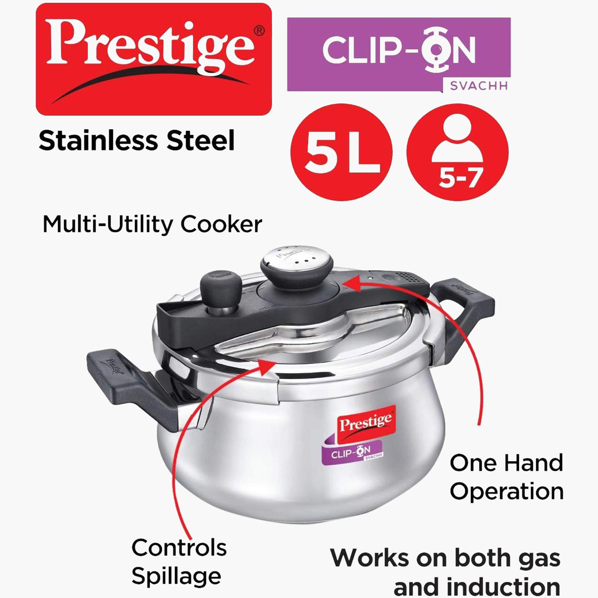 Svachh Stainless Steel Clip-On Pressure Handi - 5 L-household-kitchen-cookware-potsandpans-image-7