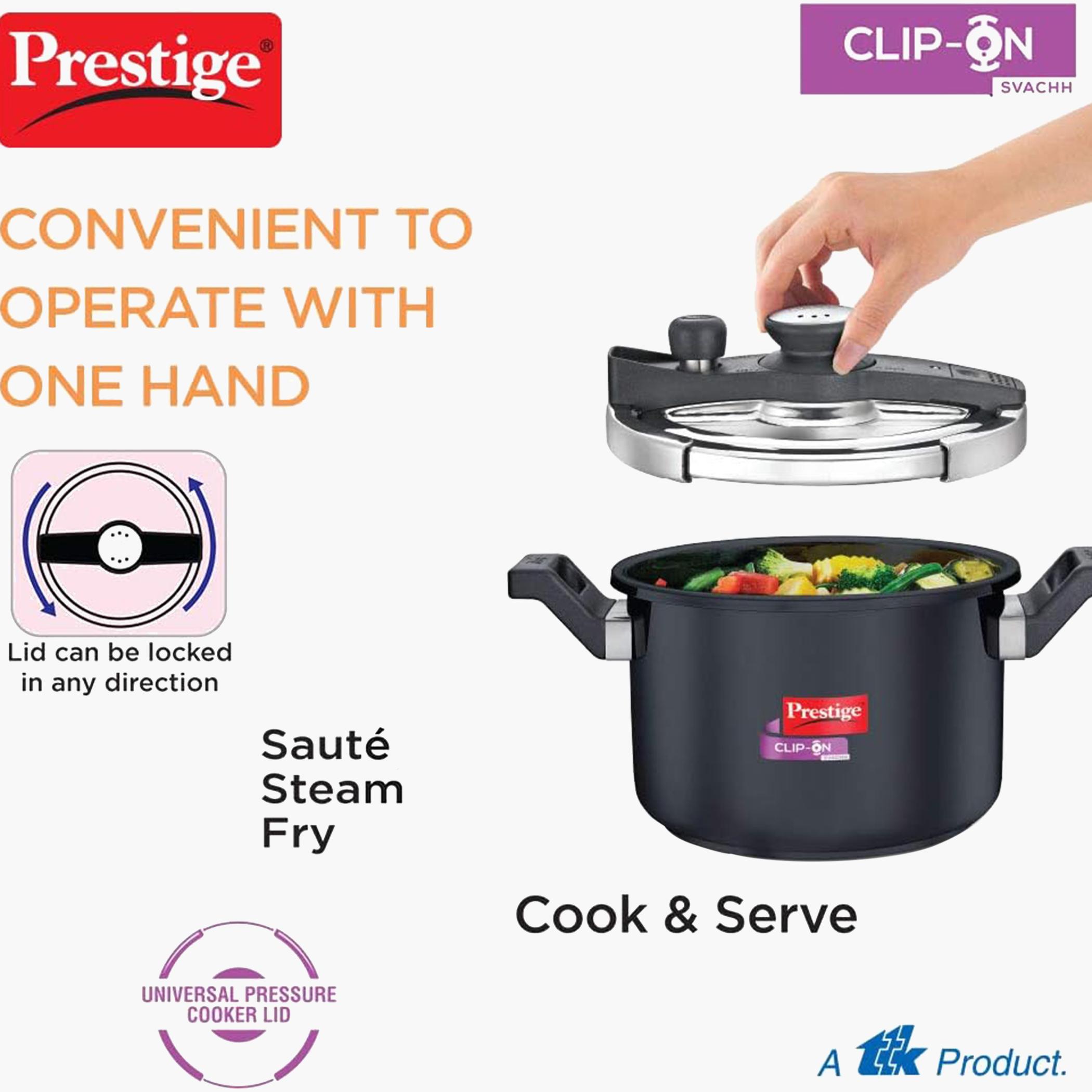 قدر ضغط من الألومنيوم المؤكسد الصلب بغطاء بقفل سفاتش من برستيج - 5 لتر-household-kitchen-cookware-potsandpans-image-3