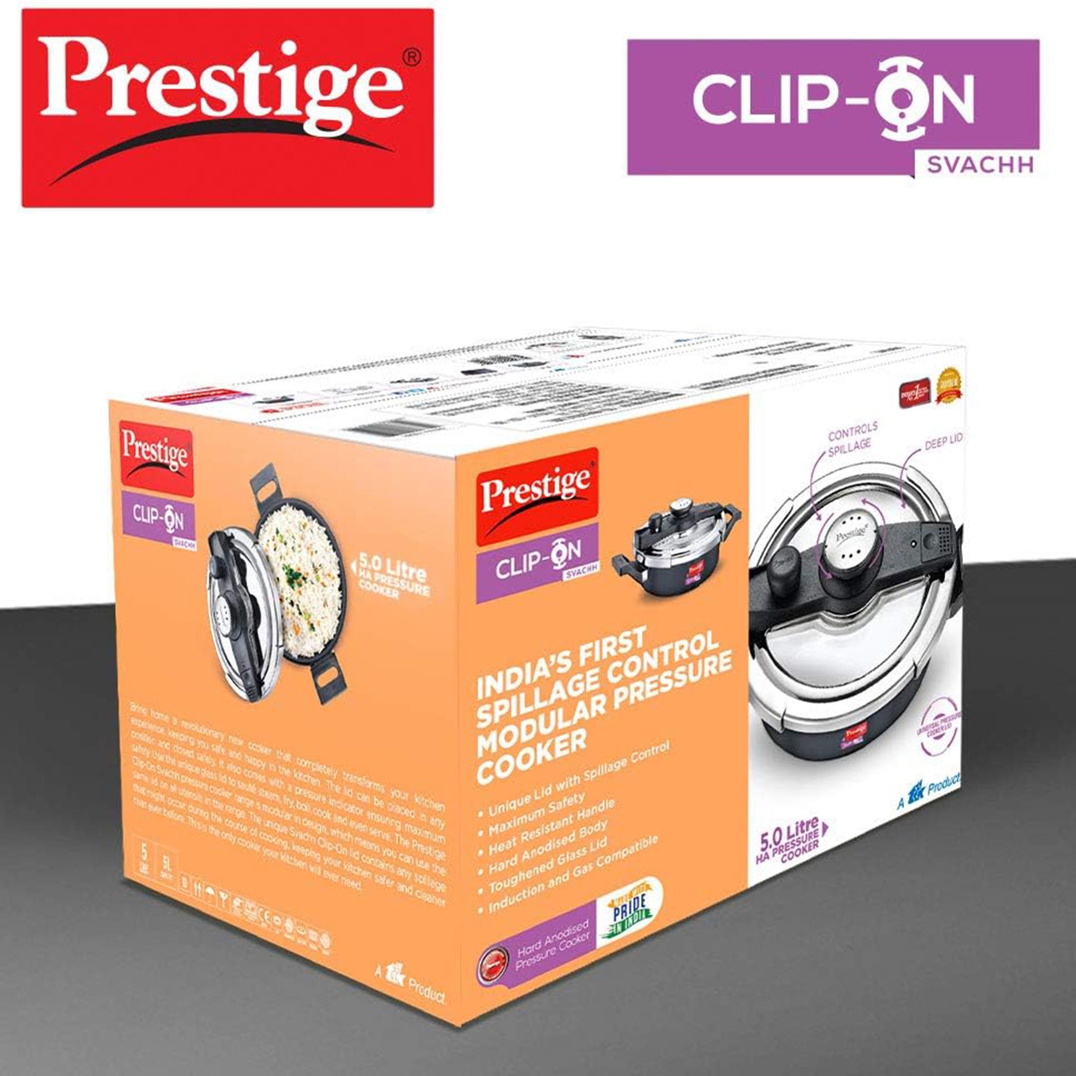 قدر ضغط من الألومنيوم المؤكسد الصلب بغطاء بقفل سفاتش من برستيج - 5 لتر-household-kitchen-cookware-potsandpans-image-4