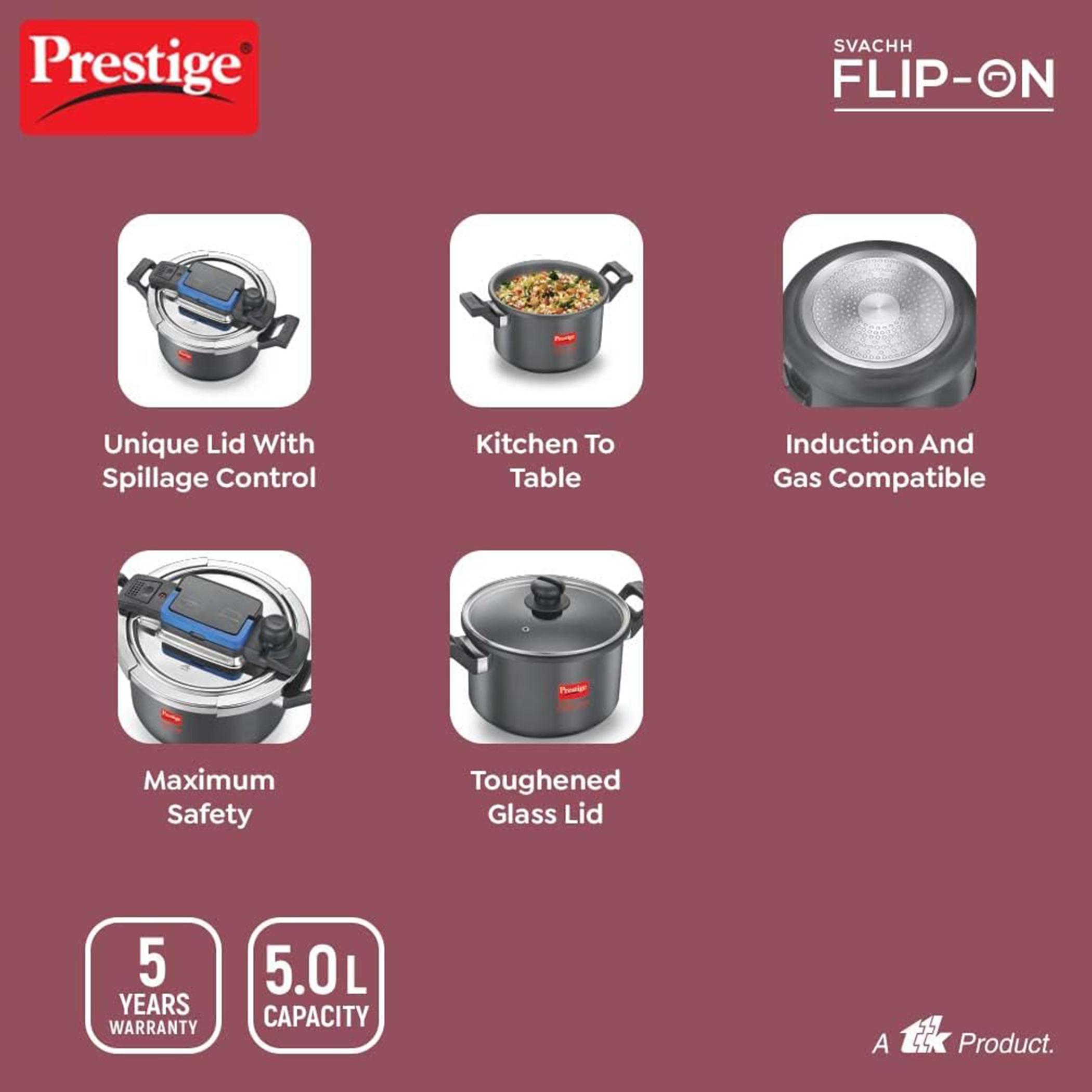 قدر ضغط ستانلس ستيل صلب مؤكسد بغطاء بقفل سافاتش من بريستيج - 5 لتر-household-kitchen-cookware-potsandpans-image-4