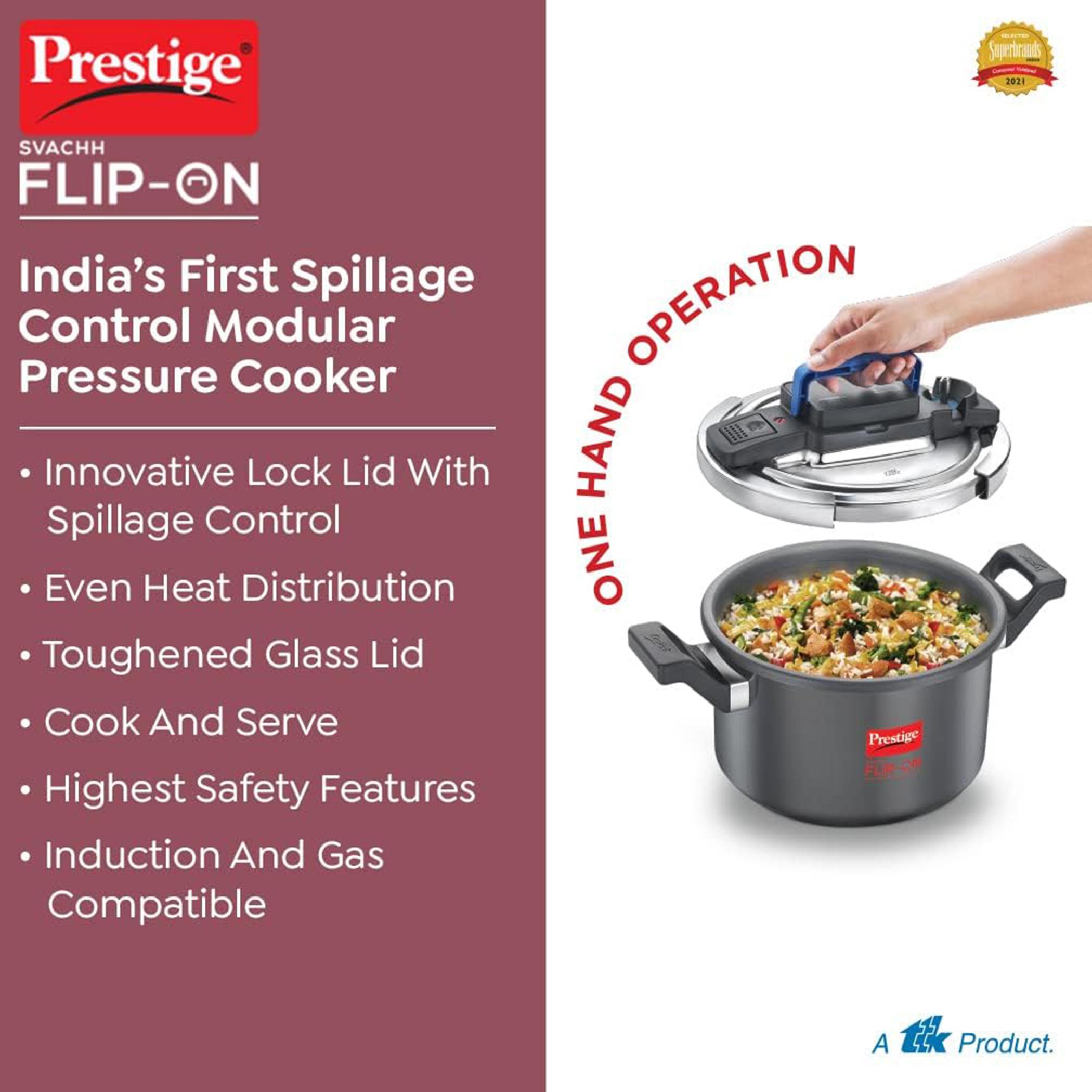 قدر ضغط ستانلس ستيل صلب مؤكسد بغطاء بقفل سافاتش من بريستيج - 5 لتر-household-kitchen-cookware-potsandpans-image-5