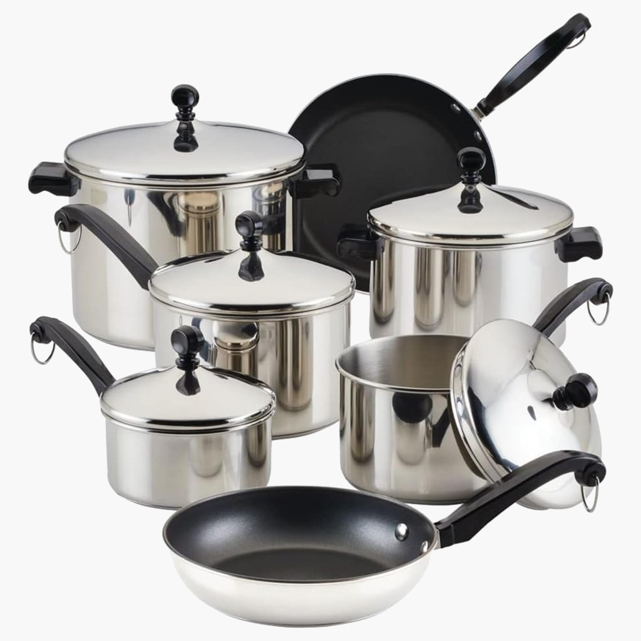 طقم أواني طهي كلاسيكي ستانلس ستيل 15 قطعة من وينسور-household-kitchen-cookware-cookwareandsets-image-2