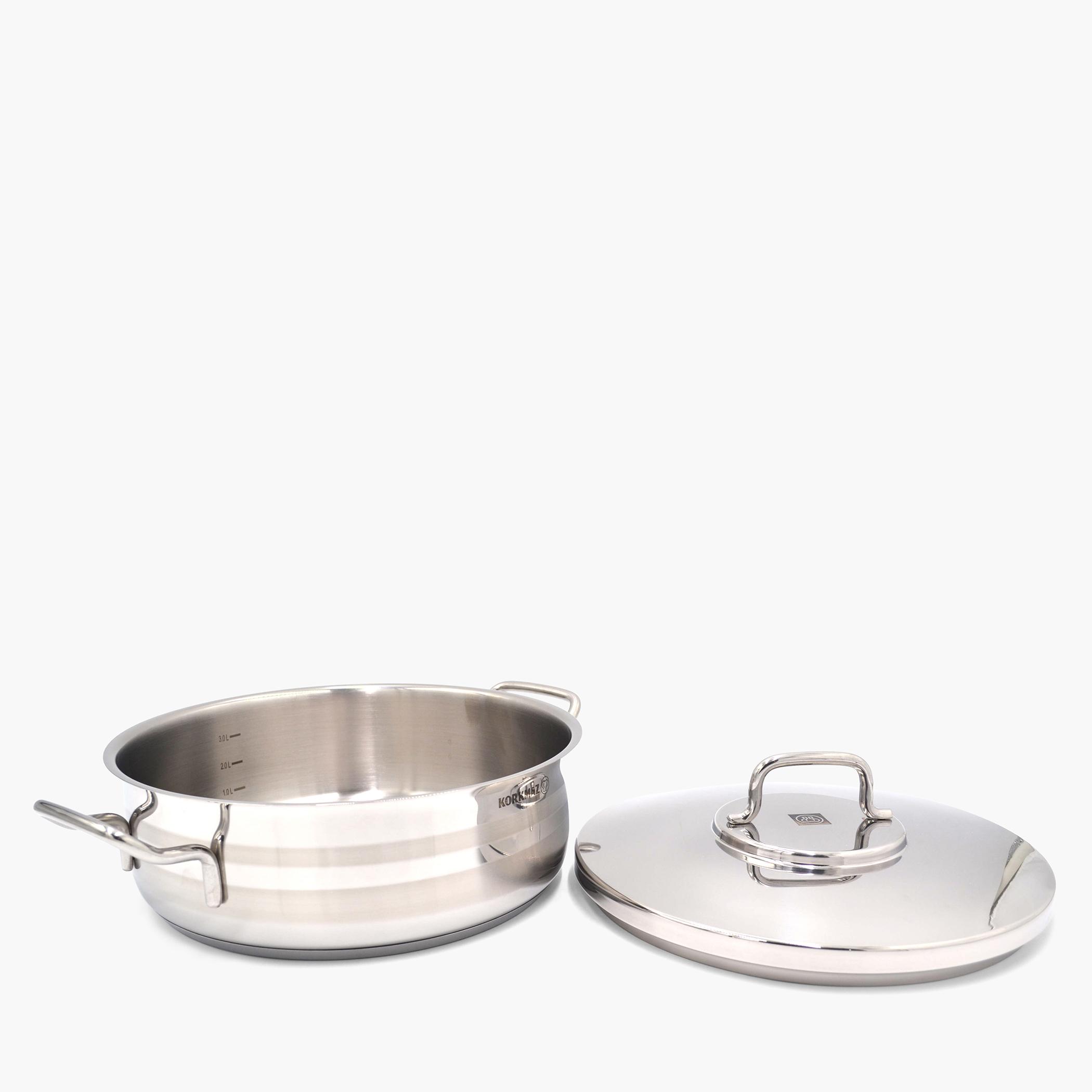 كسرولة ستانلس من كوركماز أسترا - 3.5 لتر-household-kitchen-cookware-potsandpans-image-2