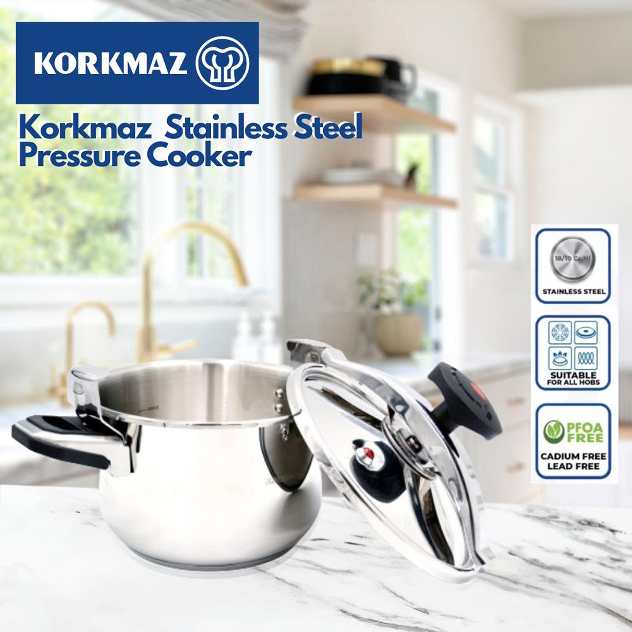 قدر ضغط ستانلس ستيل من كوركوماز - 9 لتر-household-kitchen-cookware-potsandpans-image-10