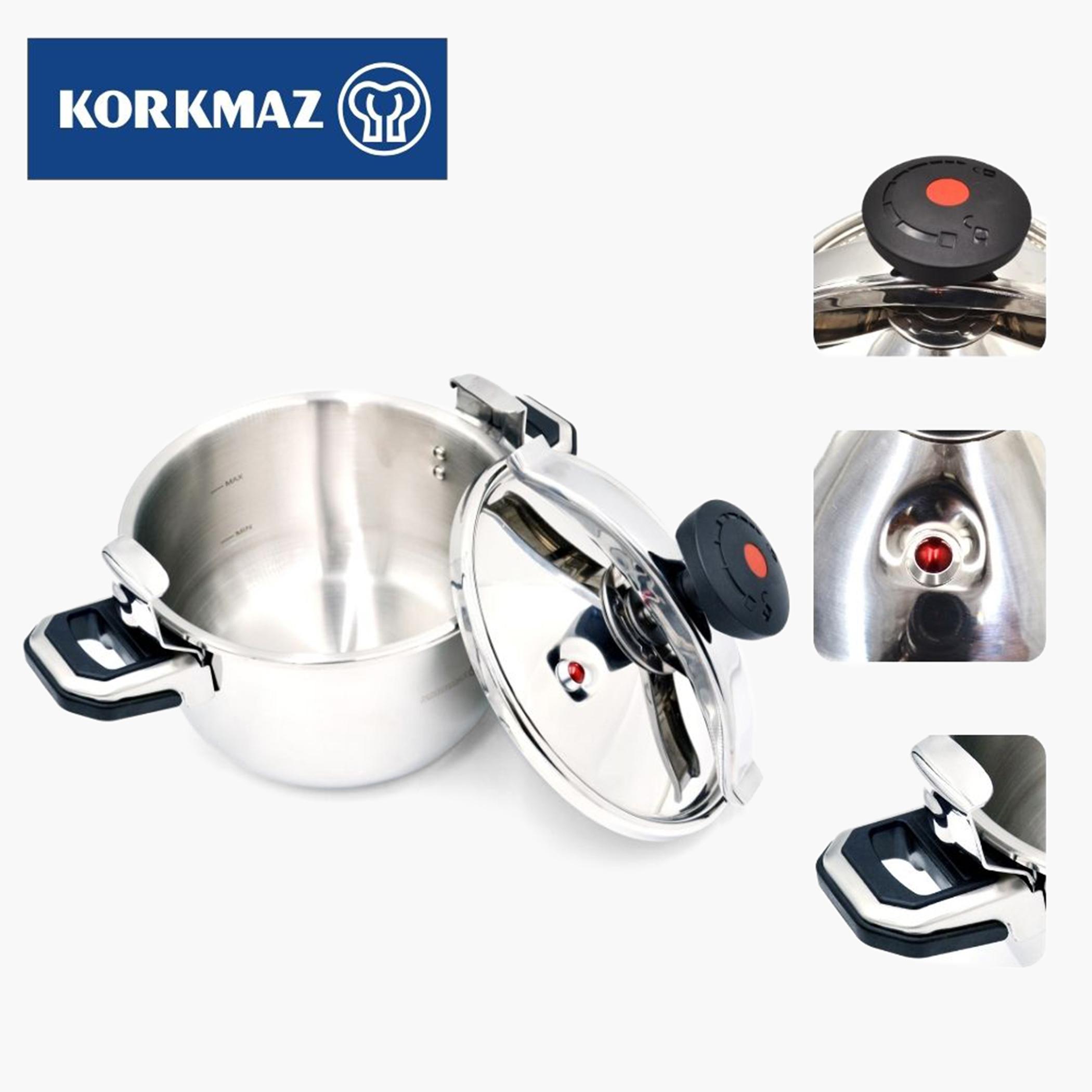قدر ضغط ستانلس ستيل من كوركوماز - 9 لتر-household-kitchen-cookware-potsandpans-image-9