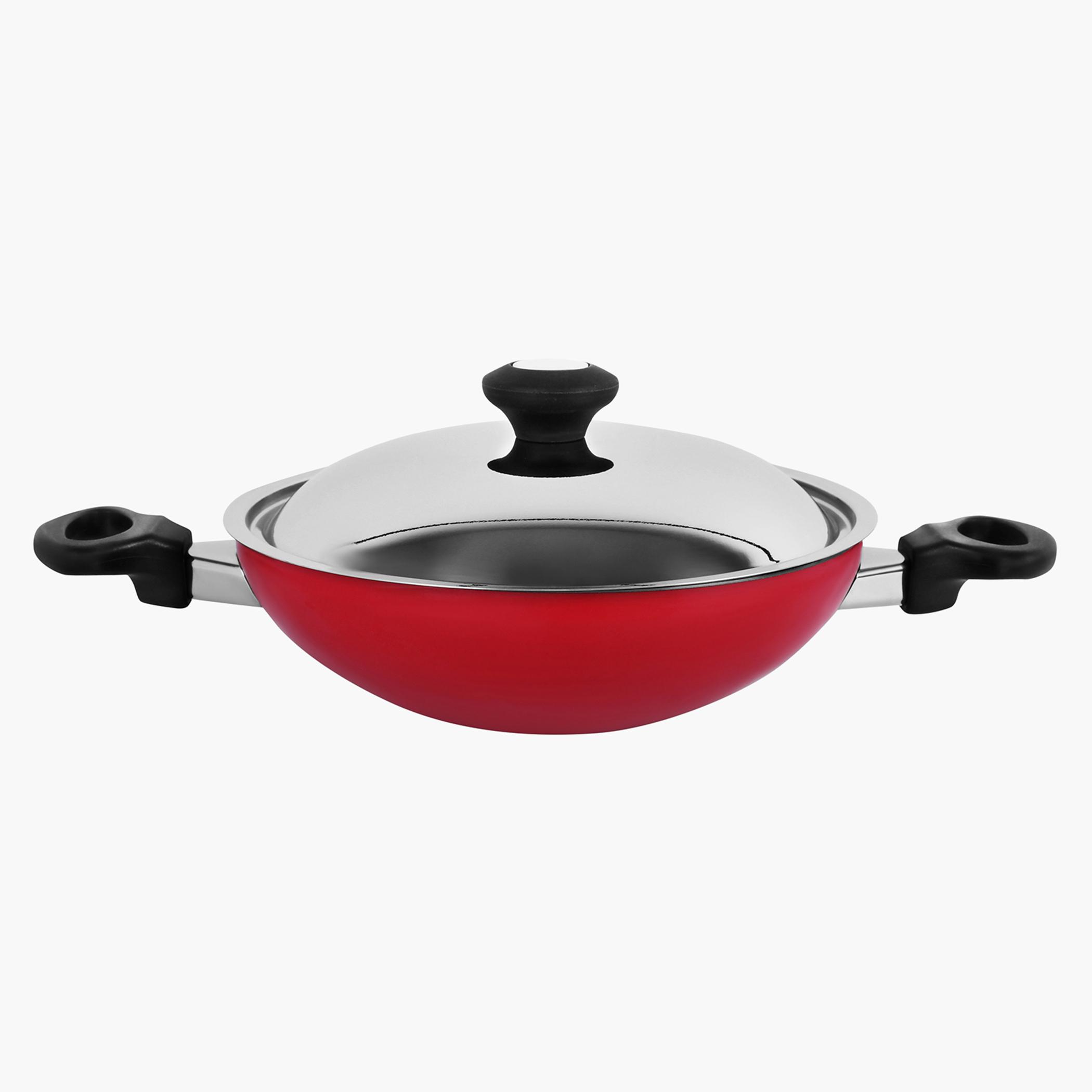 مقلاة كاداي غير قابلة للالتصاق مع غطاء من برستيج - 19 سم-household-kitchen-cookware-potsandpans-image-1